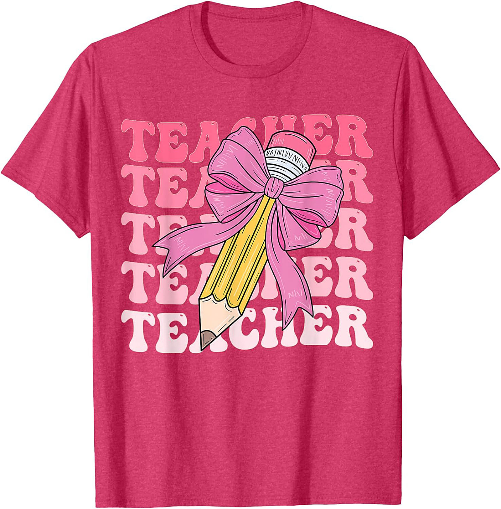 Cute Retro Teacher Graphic Tee Soft Cotton Shirt