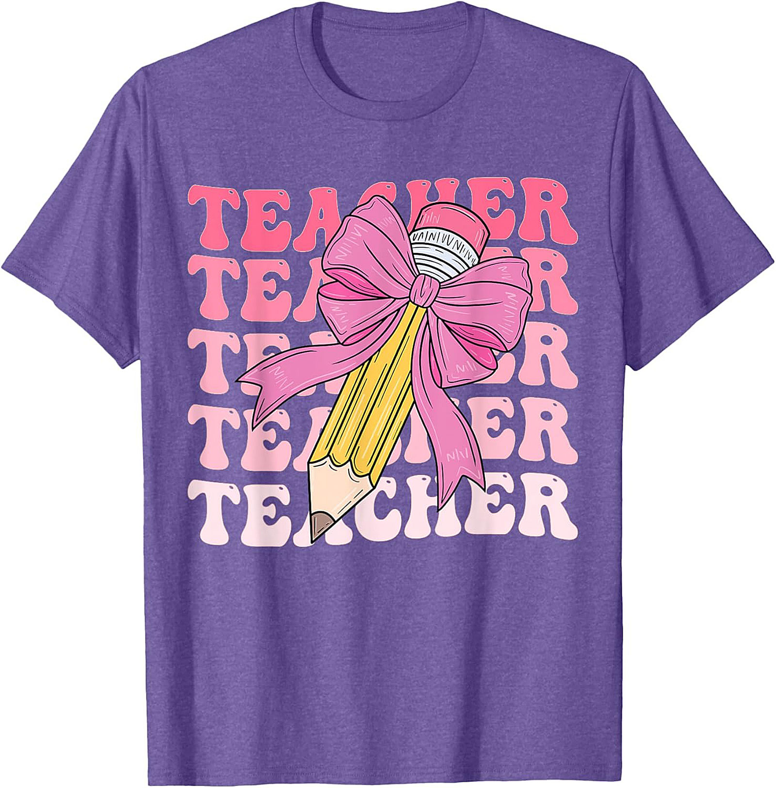 Cute Retro Teacher Graphic Tee Soft Cotton Shirt