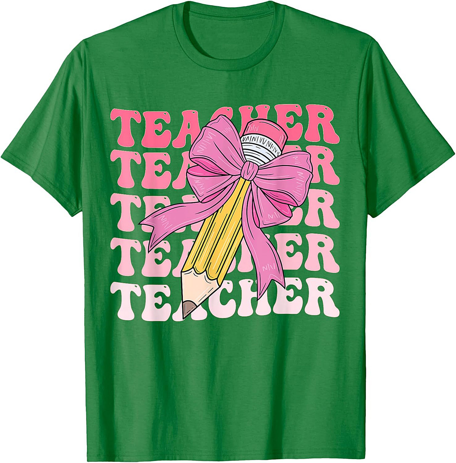 Cute Retro Teacher Graphic Tee Soft Cotton Shirt
