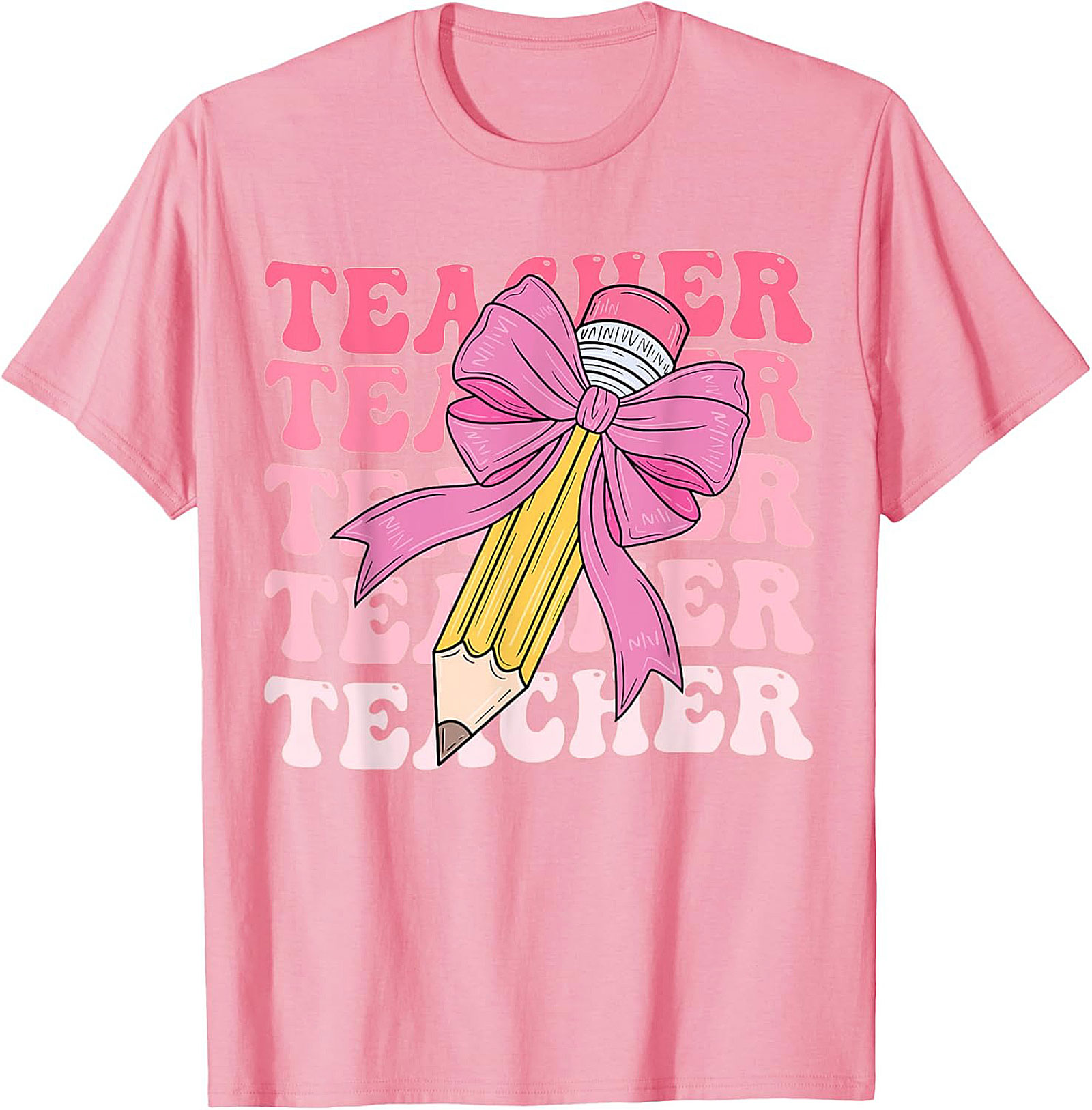 Cute Retro Teacher Graphic Tee Soft Cotton Shirt