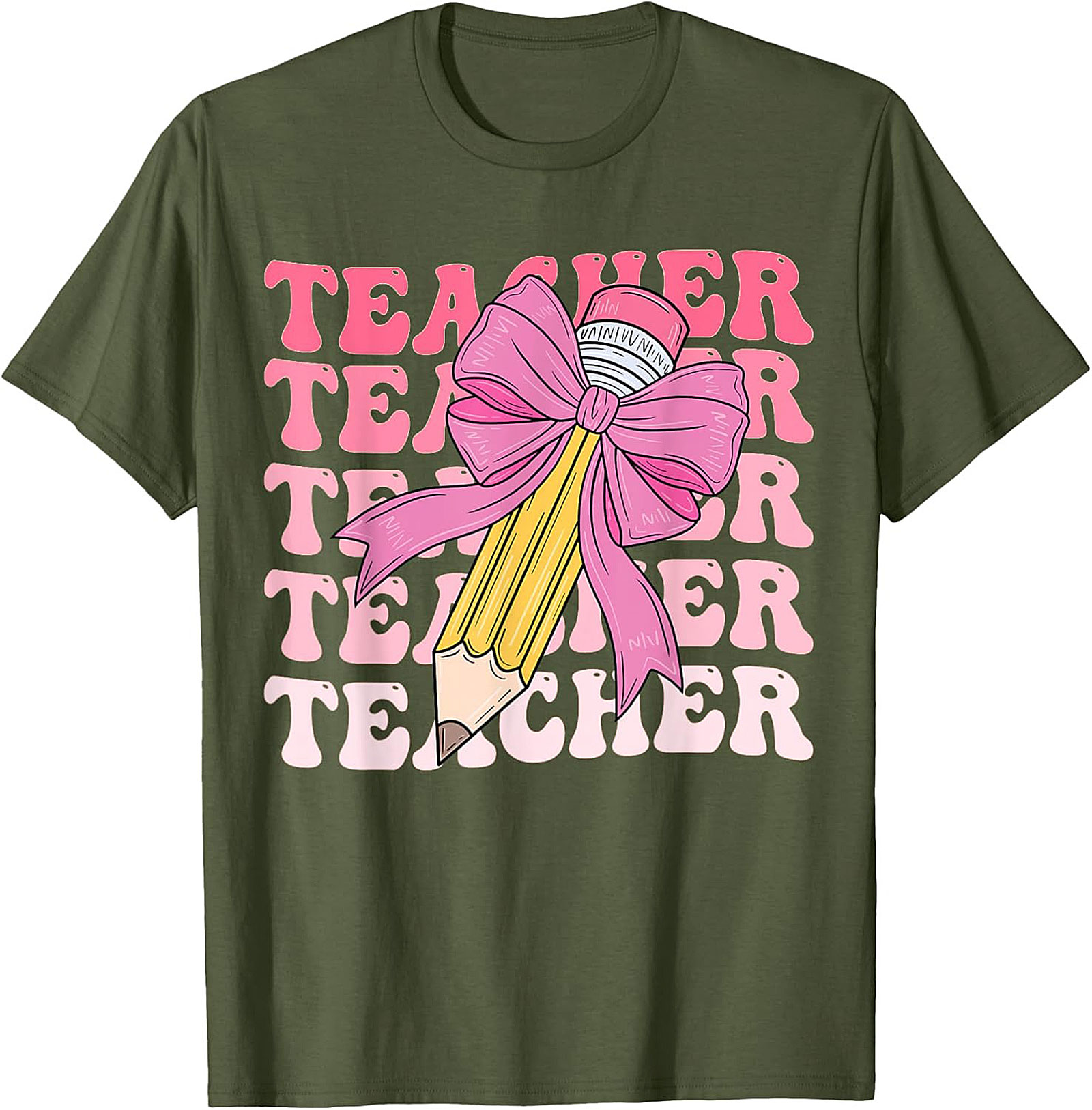 Cute Retro Teacher Graphic Tee Soft Cotton Shirt