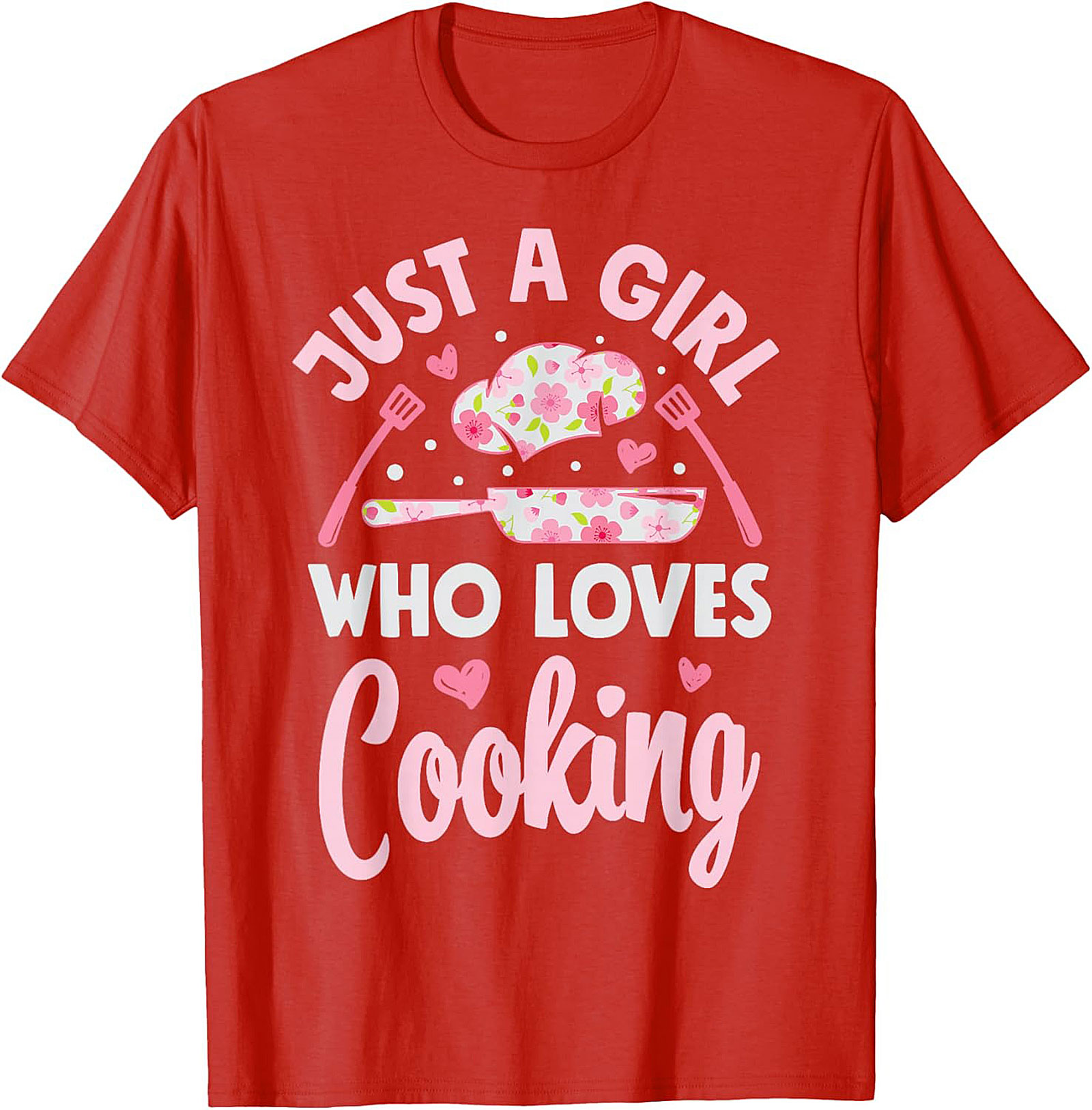 Girl Who Loves Cooking Graphic Tee Funny Chef Shirt Gift