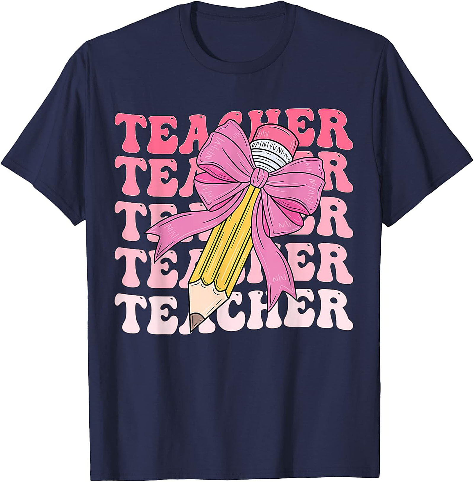 Cute Retro Teacher Graphic Tee Soft Cotton Shirt