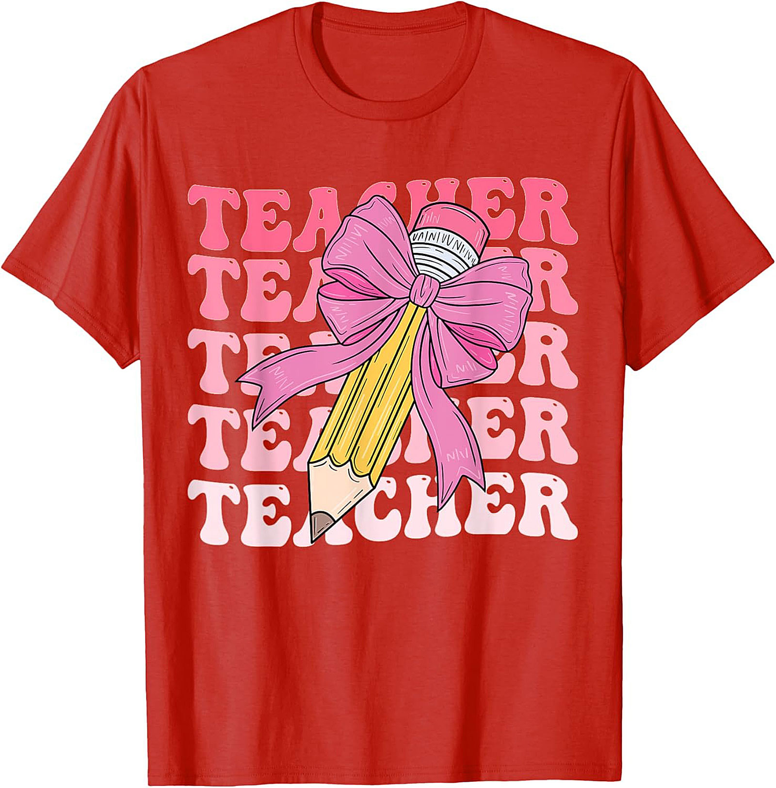 Cute Retro Teacher Graphic Tee Soft Cotton Shirt