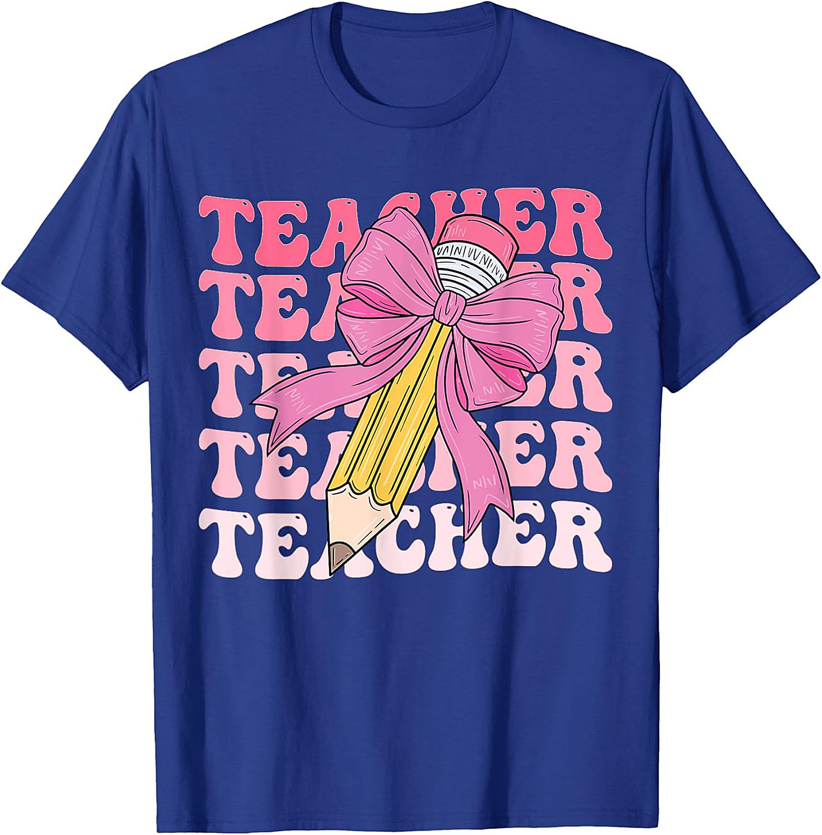 Cute Retro Teacher Graphic Tee Soft Cotton Shirt