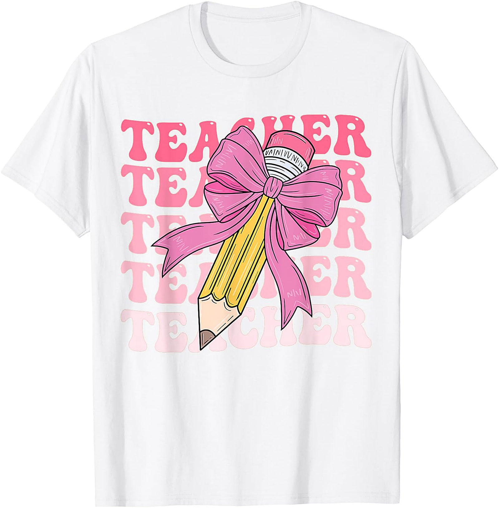 Cute Retro Teacher Graphic Tee Soft Cotton Shirt