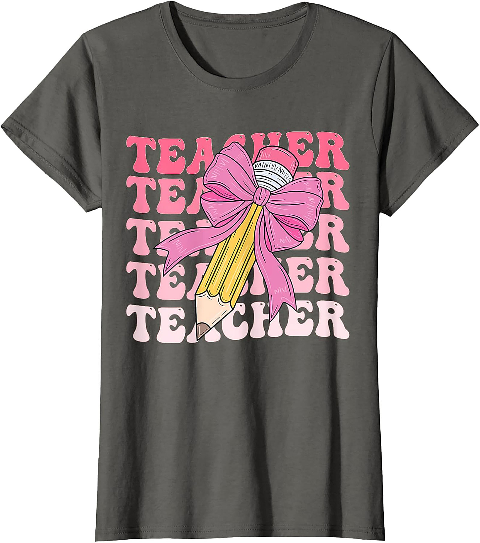 Cute Retro Teacher Graphic Tee Soft Cotton Shirt