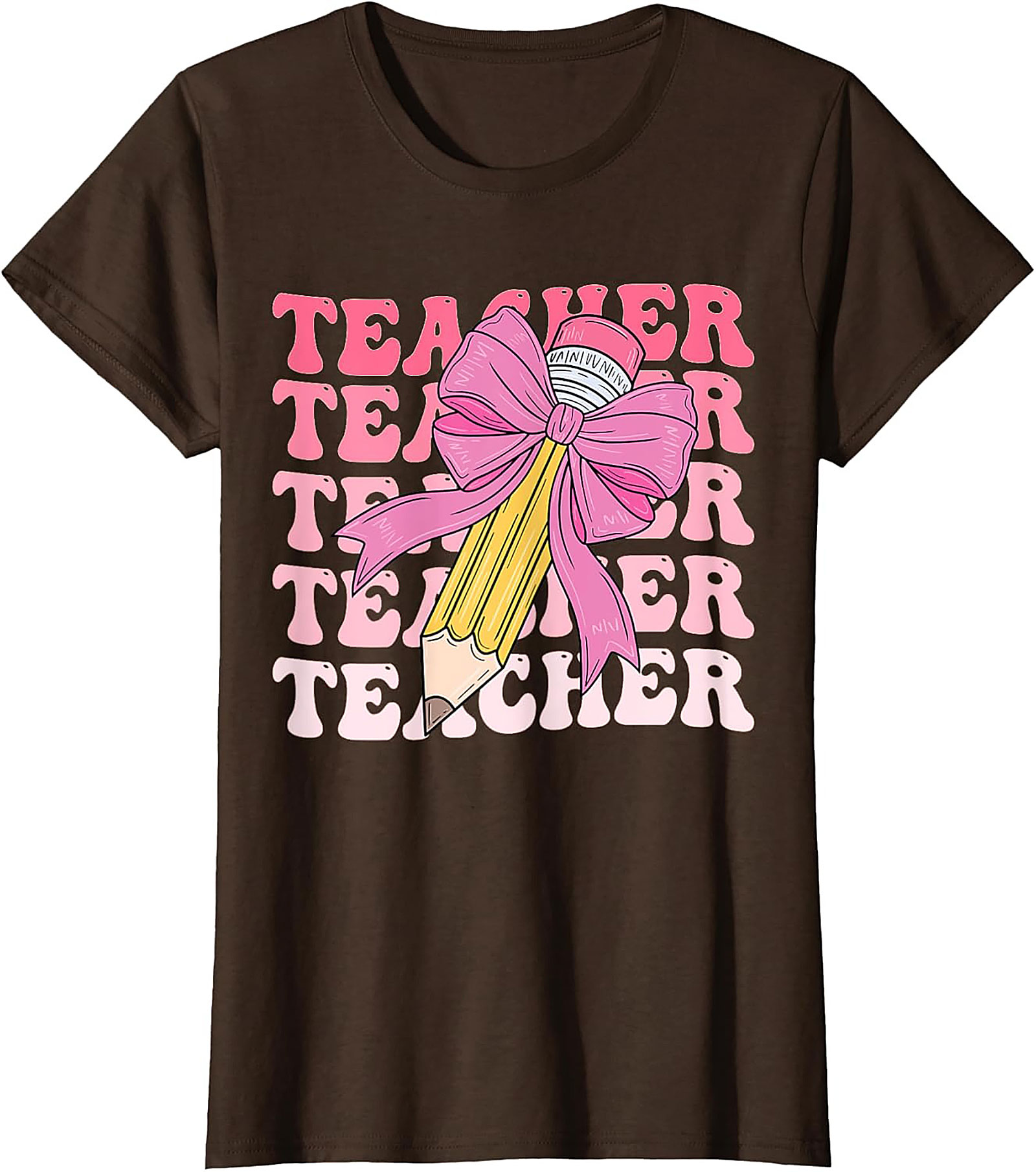 Cute Retro Teacher Graphic Tee Soft Cotton Shirt