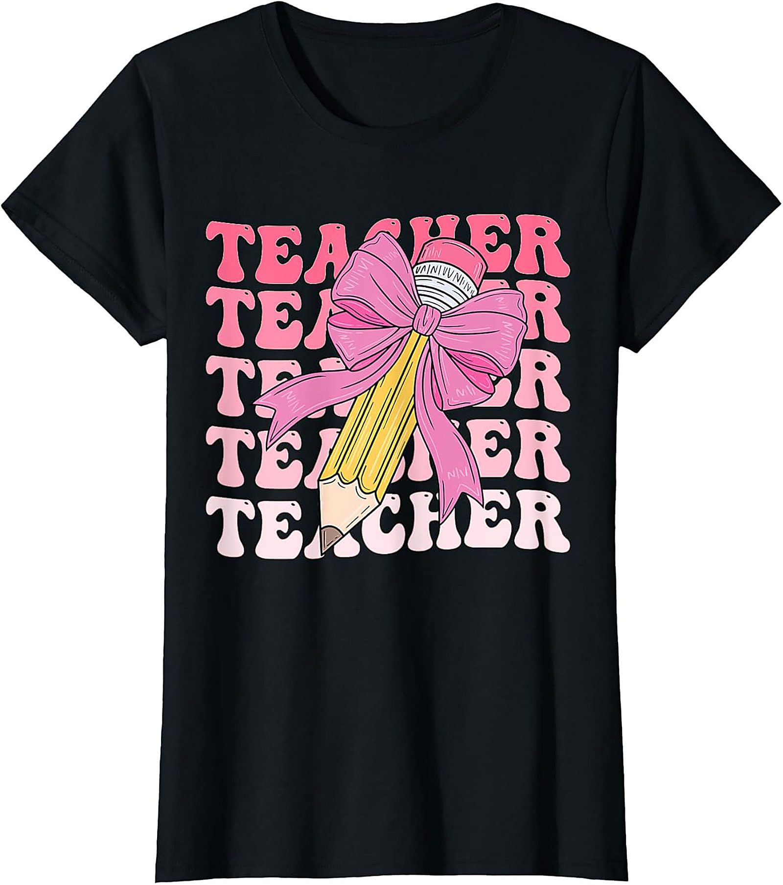 Cute Retro Teacher Graphic Tee Soft Cotton Shirt