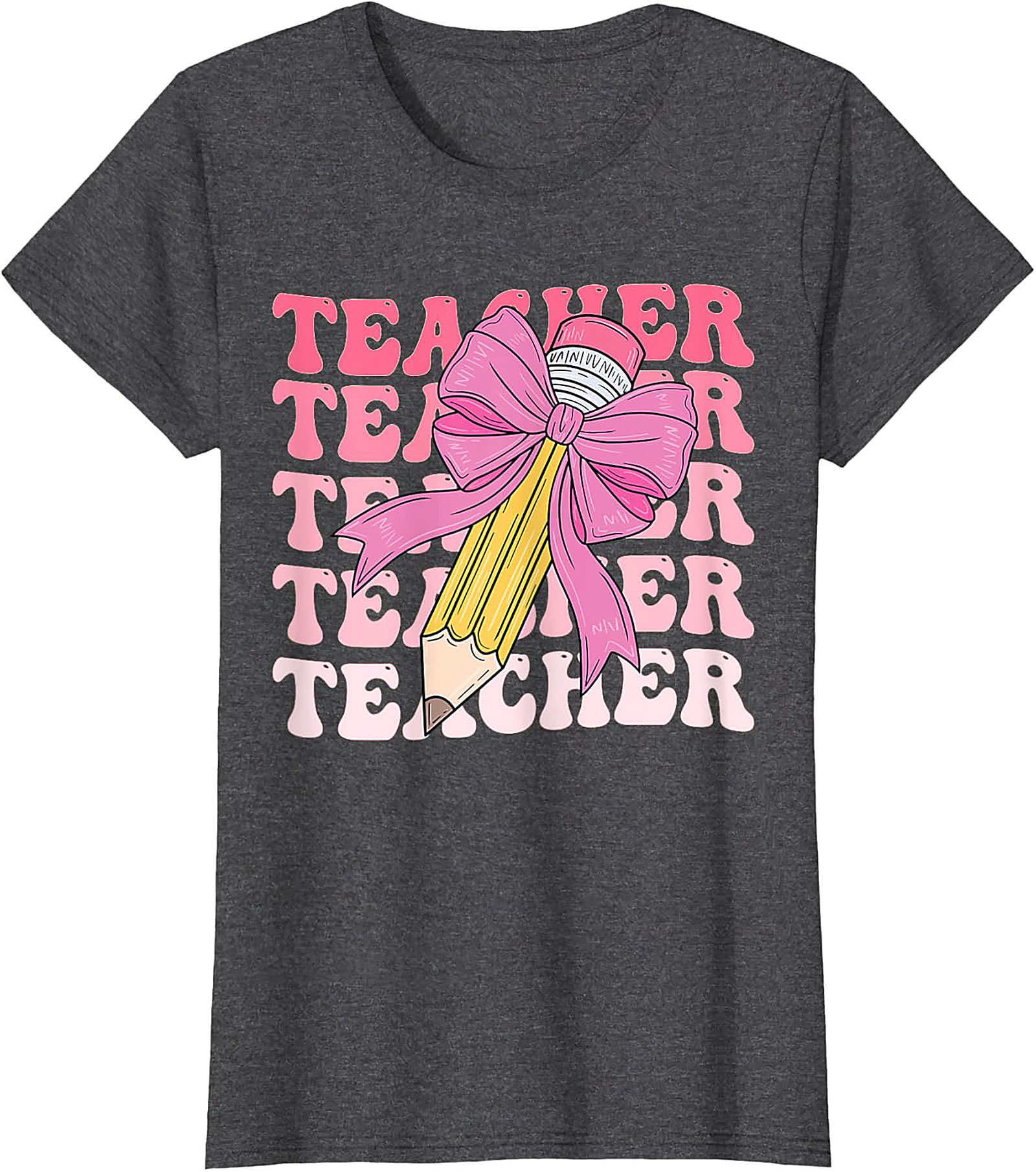 Cute Retro Teacher Graphic Tee Soft Cotton Shirt