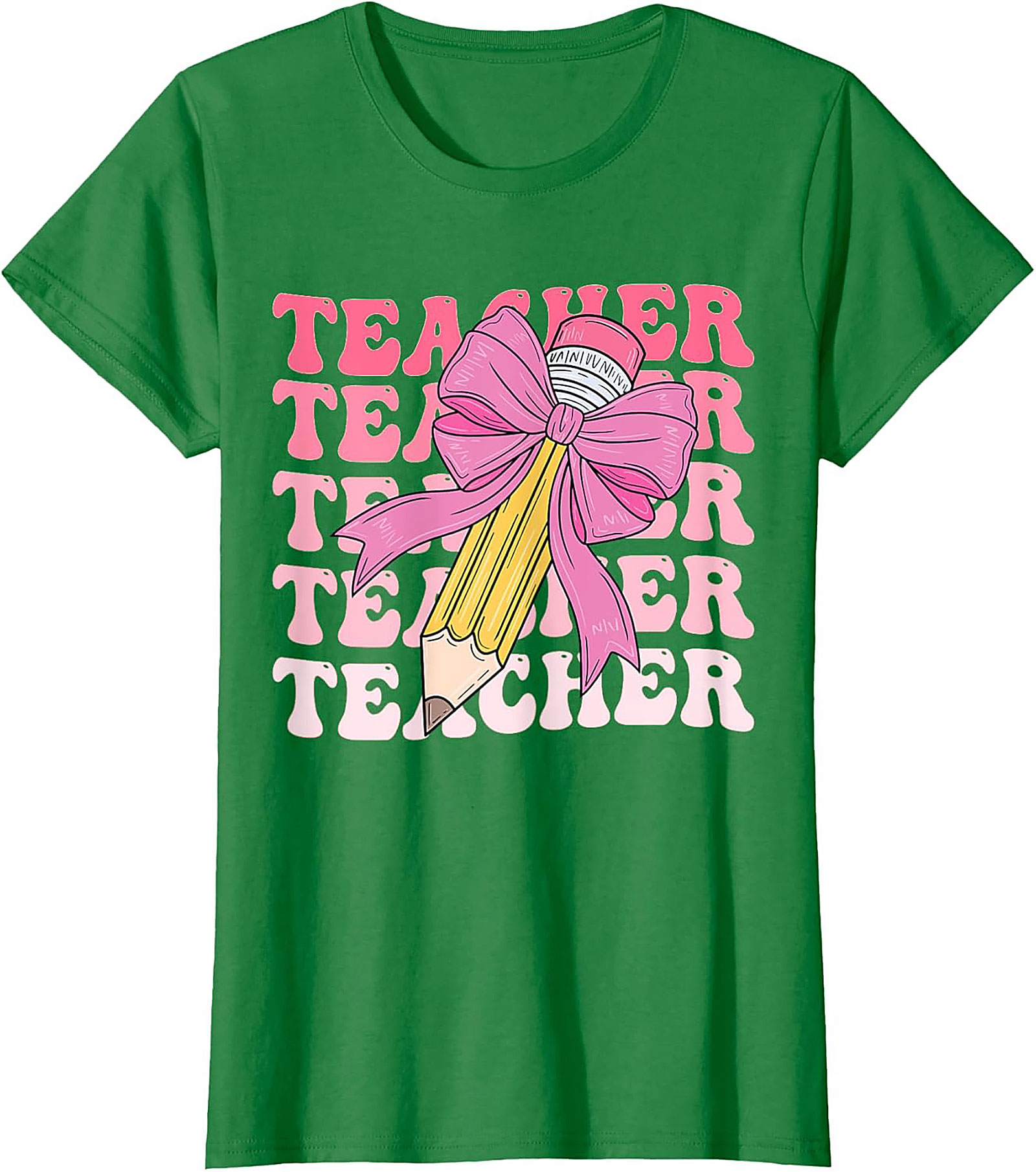 Cute Retro Teacher Graphic Tee Soft Cotton Shirt