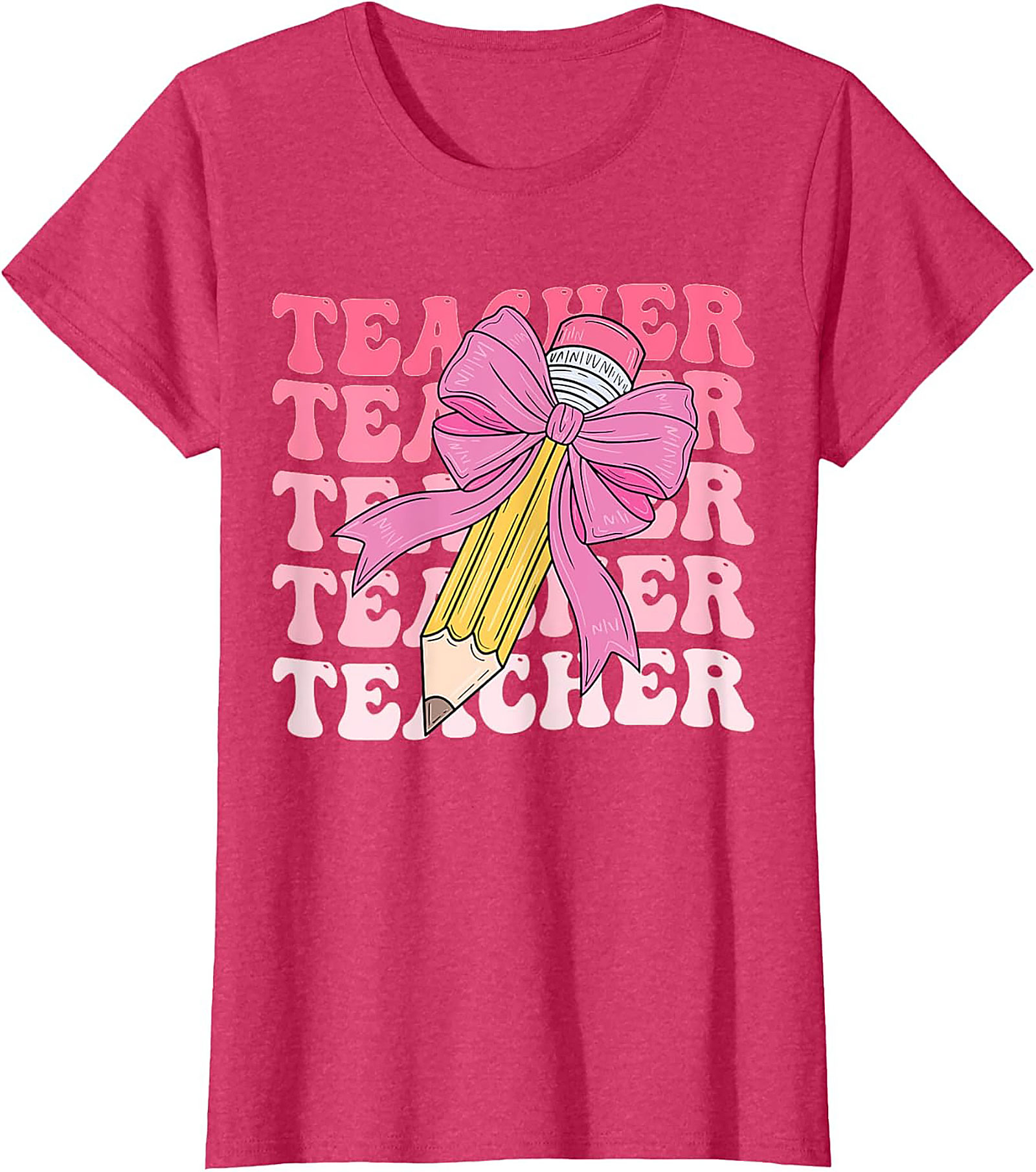 Cute Retro Teacher Graphic Tee Soft Cotton Shirt