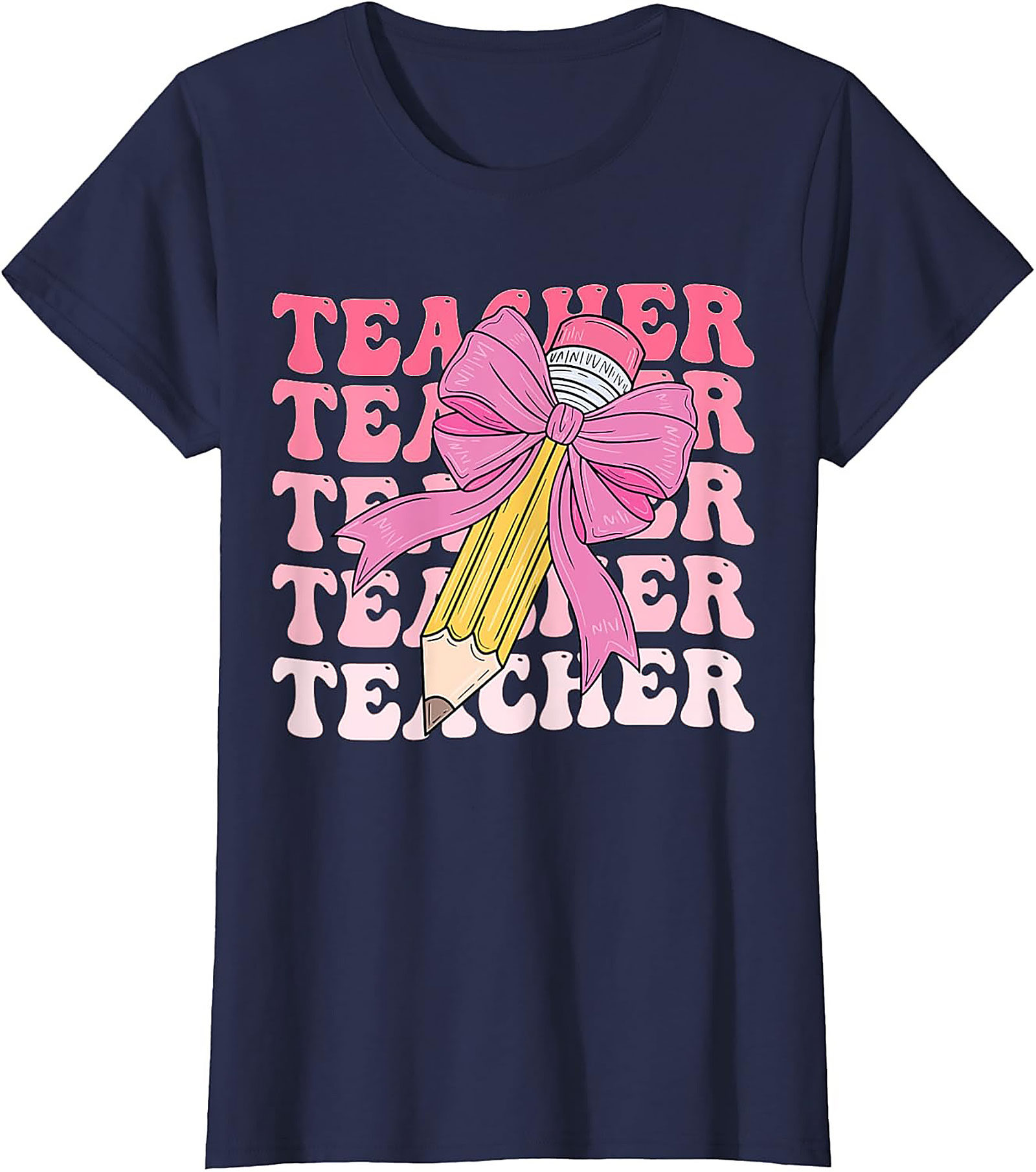 Cute Retro Teacher Graphic Tee Soft Cotton Shirt