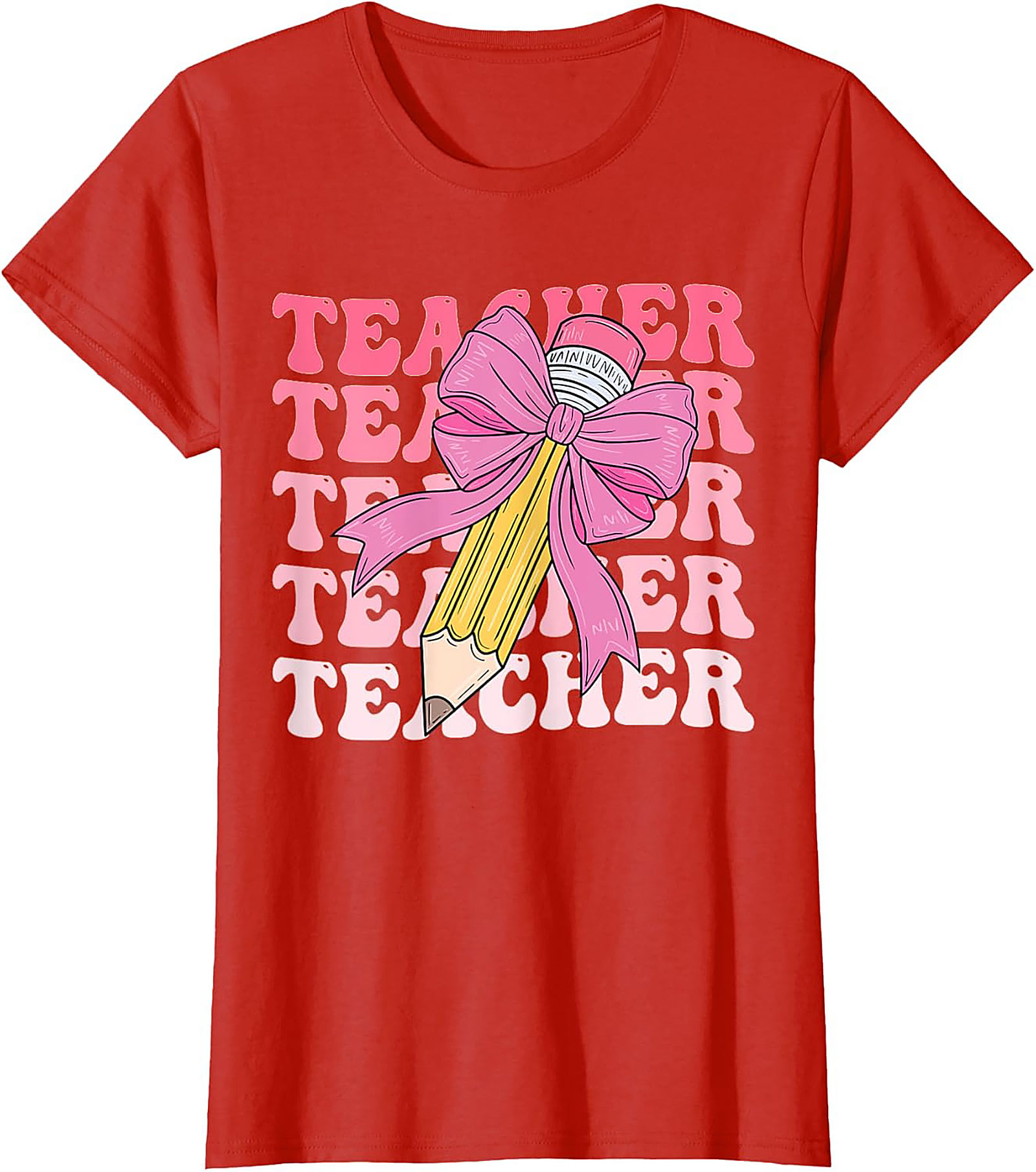 Cute Retro Teacher Graphic Tee Soft Cotton Shirt