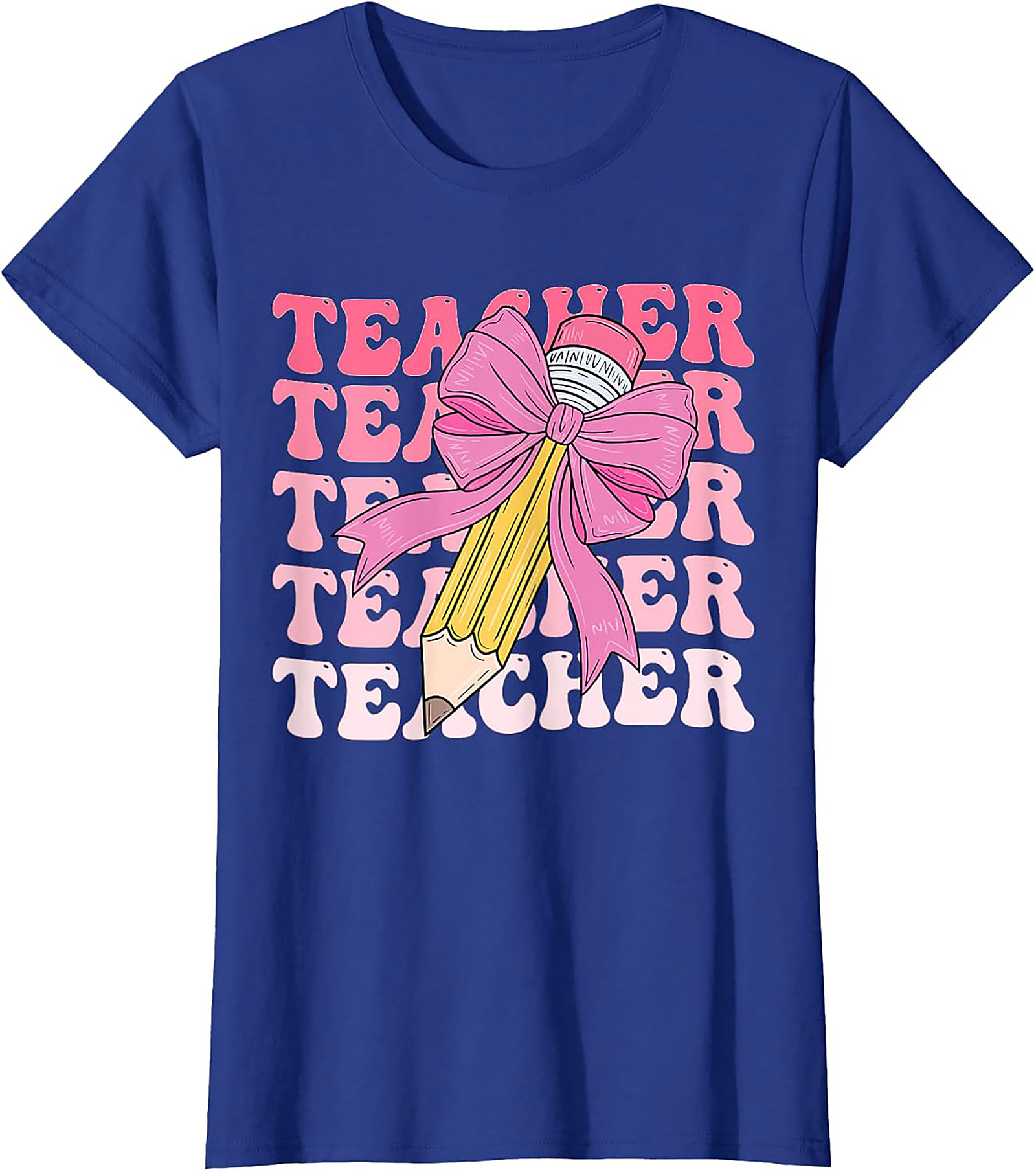 Cute Retro Teacher Graphic Tee Soft Cotton Shirt