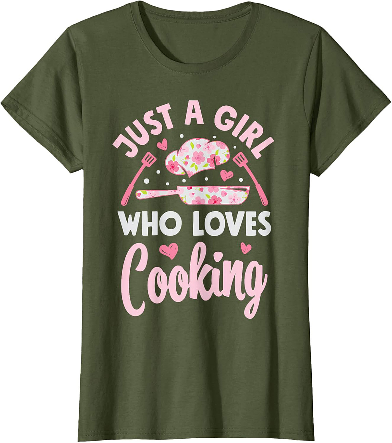 Girl Who Loves Cooking Graphic Tee Funny Chef Shirt Gift