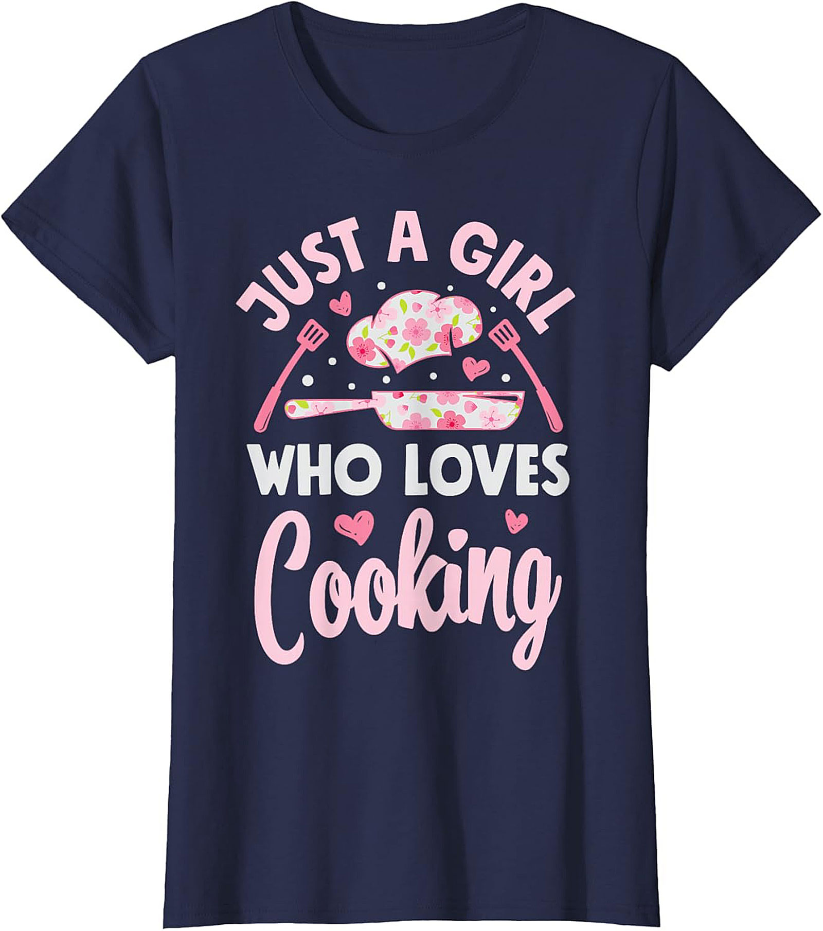 Girl Who Loves Cooking Graphic Tee Funny Chef Shirt Gift