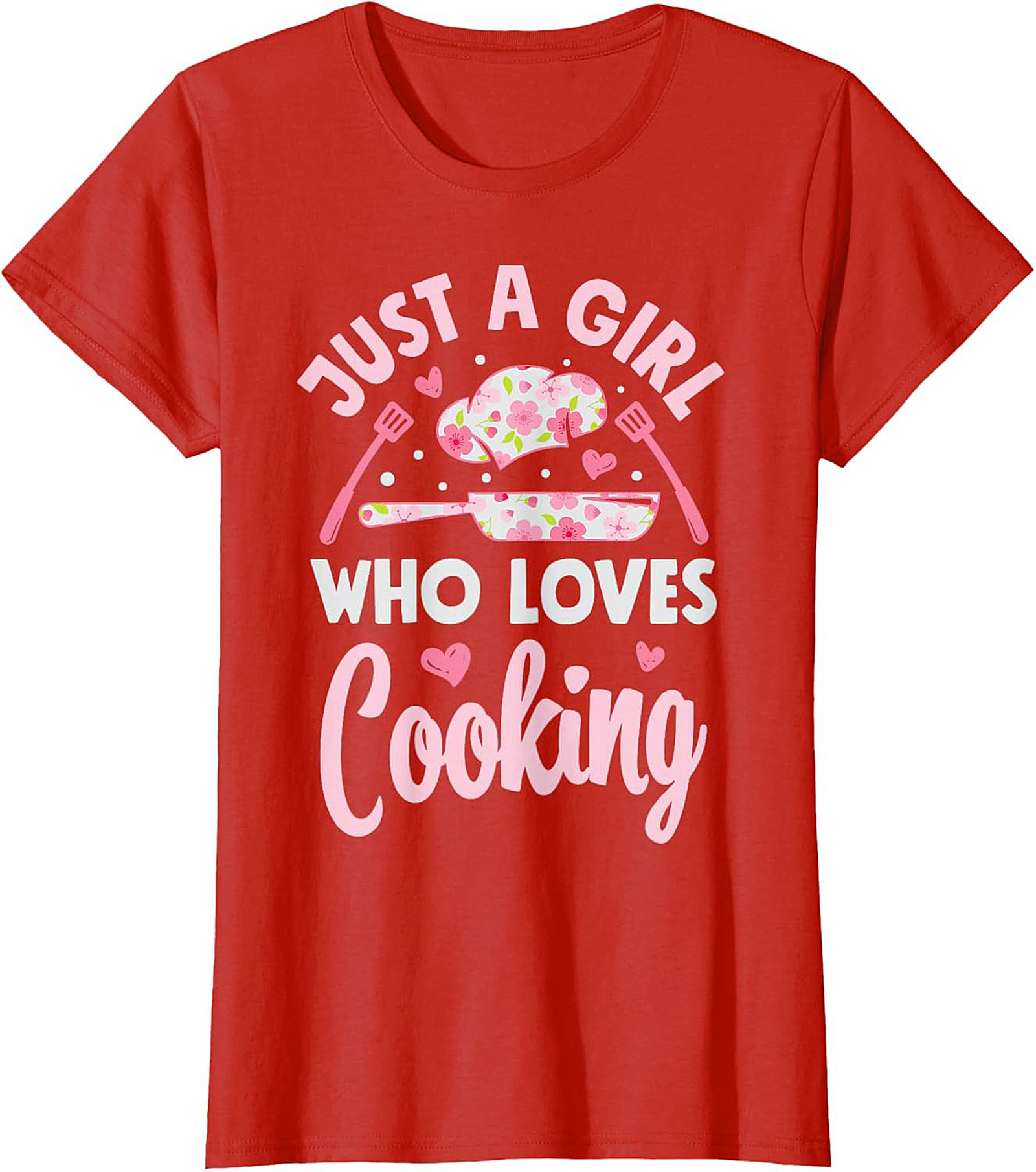 Girl Who Loves Cooking Graphic Tee Funny Chef Shirt Gift