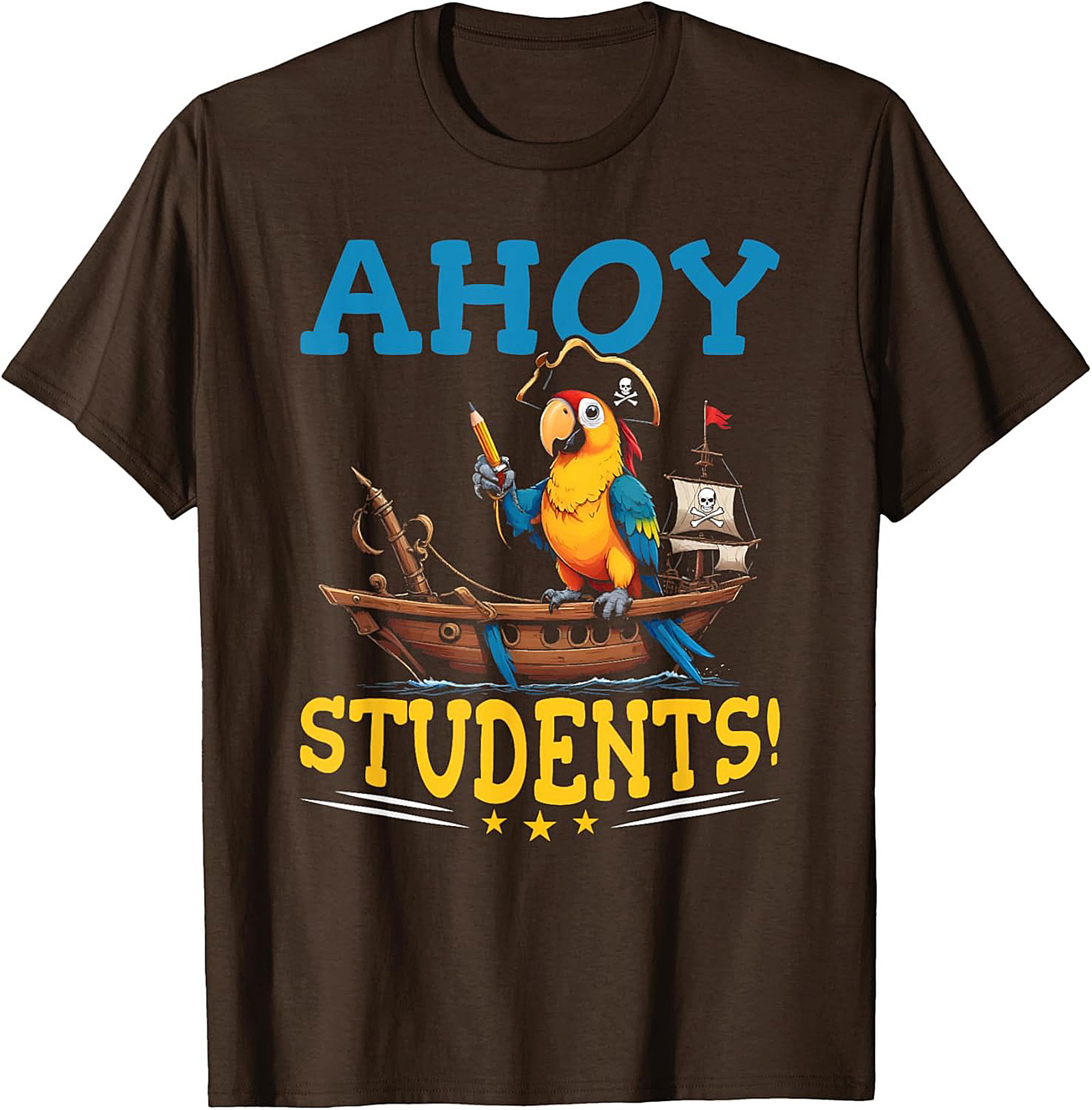 Ahoy Students Teacher Pirate Graphic Tee Funny Unisex Shirt