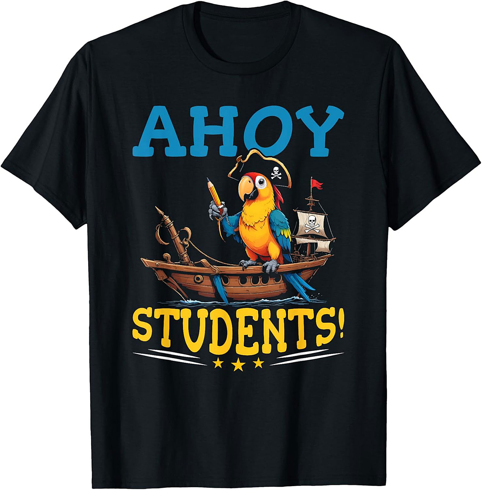 Ahoy Students Teacher Pirate Graphic Tee Funny Unisex Shirt