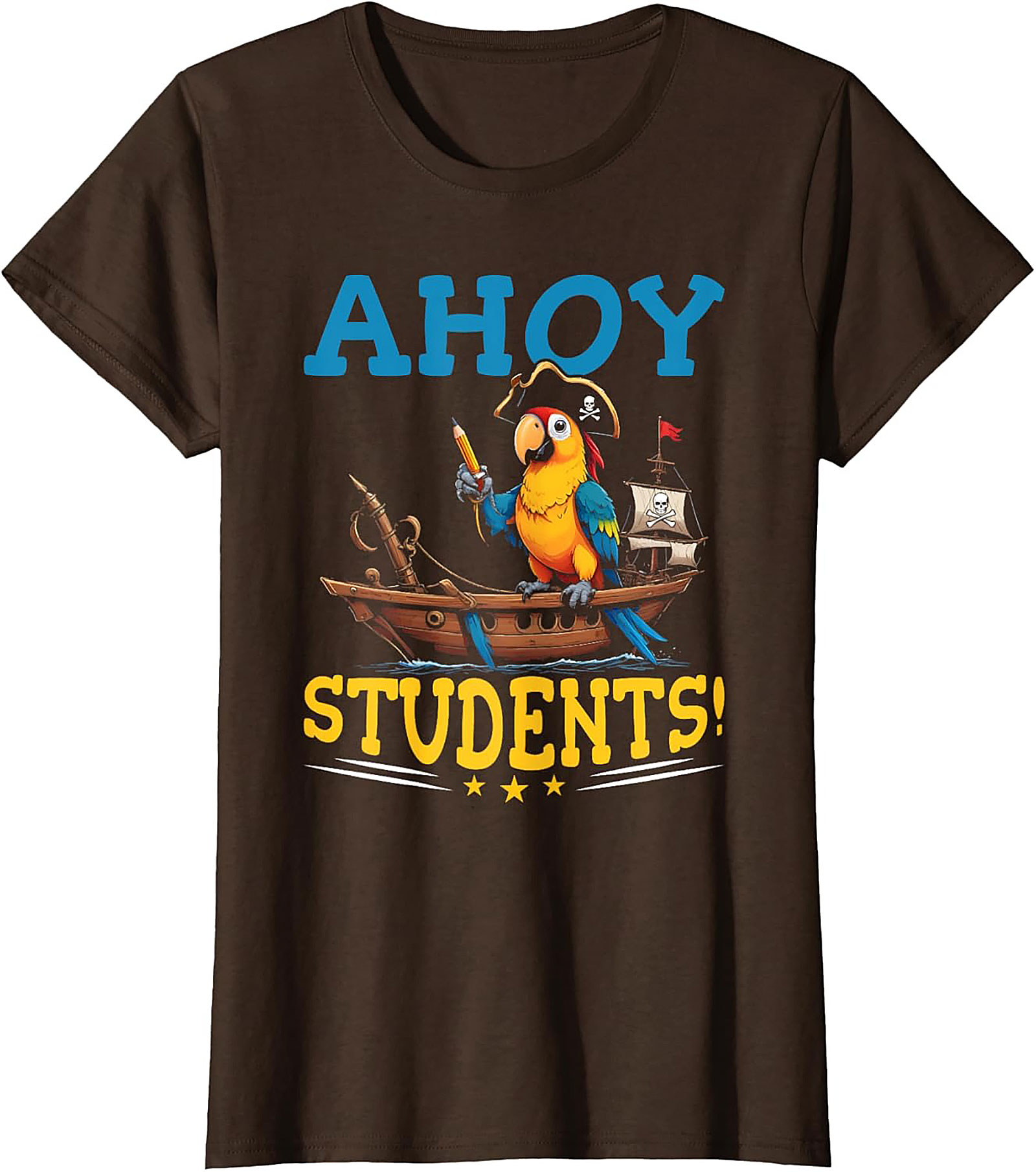 Ahoy Students Teacher Pirate Graphic Tee Funny Unisex Shirt