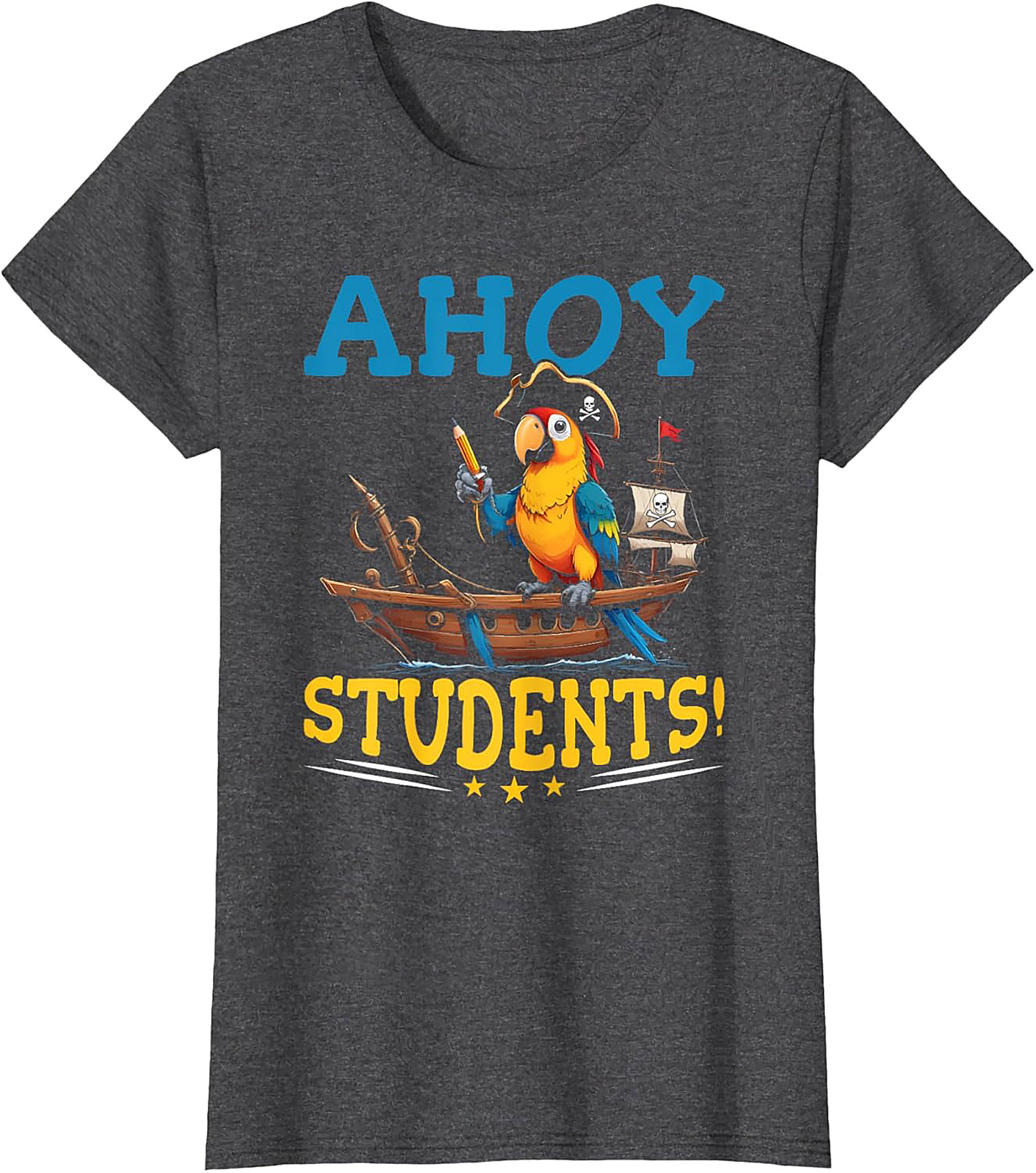 Ahoy Students Teacher Pirate Graphic Tee Funny Unisex Shirt