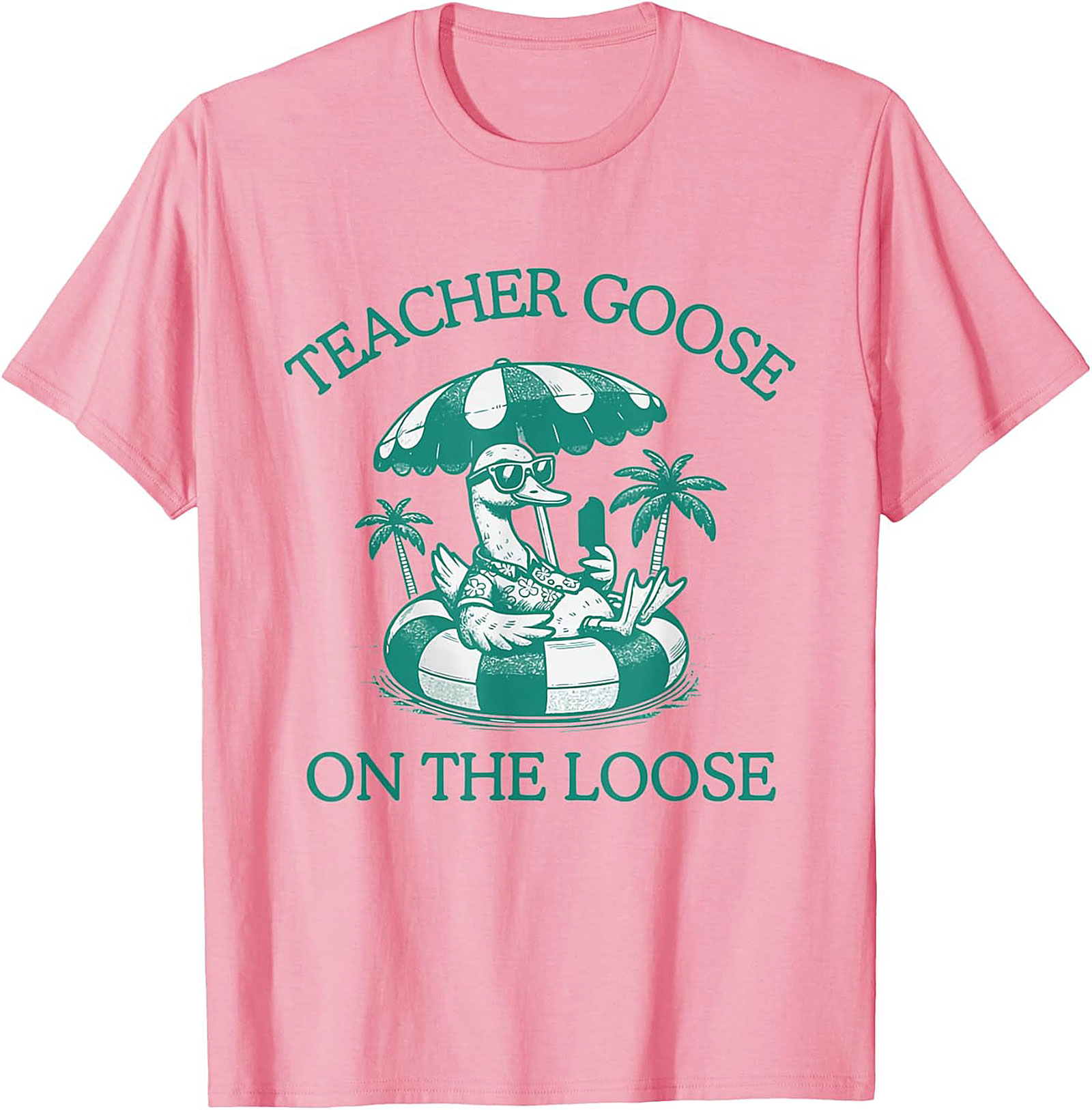 Teacher Goose On The Loose T-Shirt Funny Summer Gift