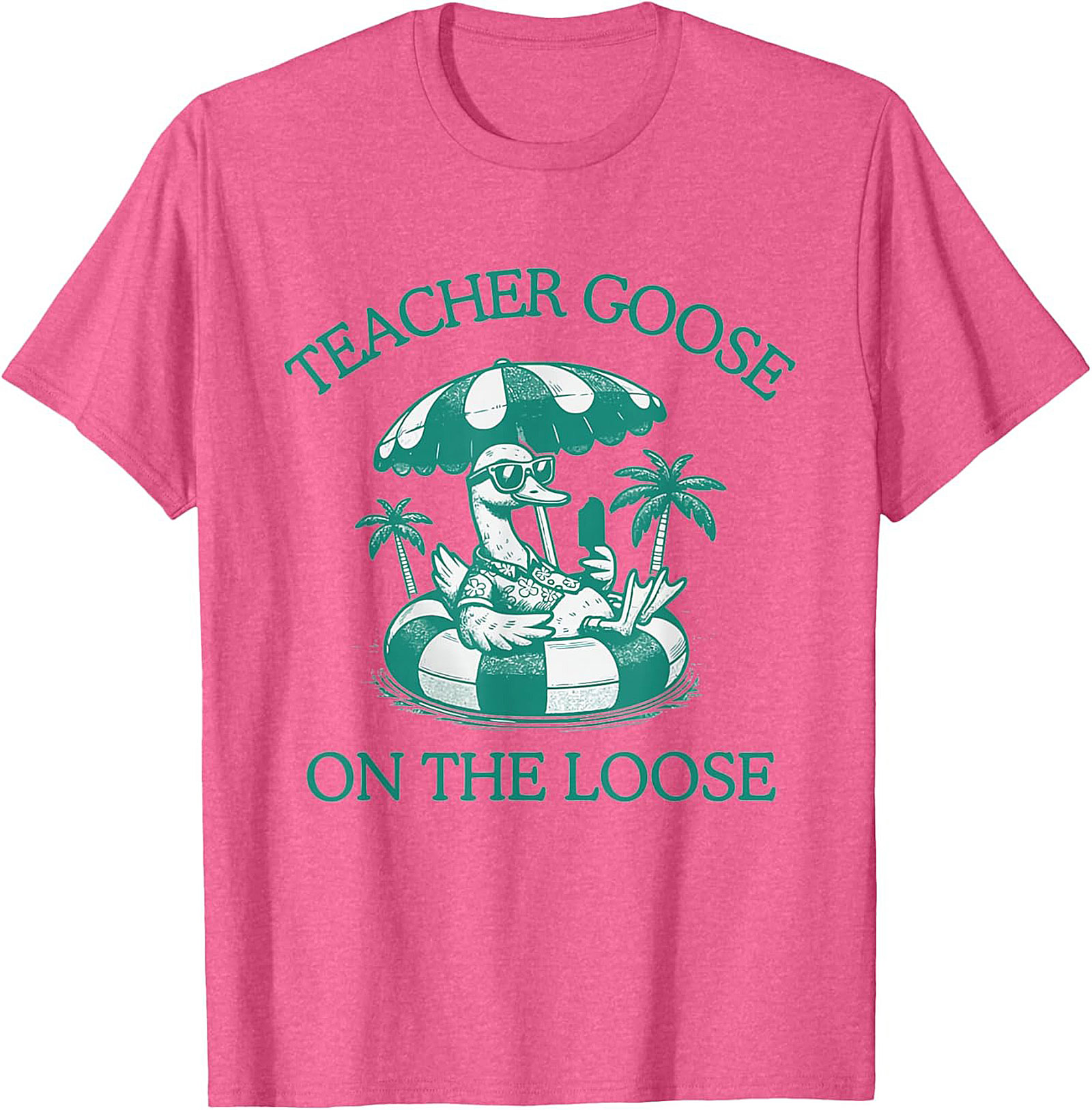 Teacher Goose On The Loose T-Shirt Funny Summer Gift