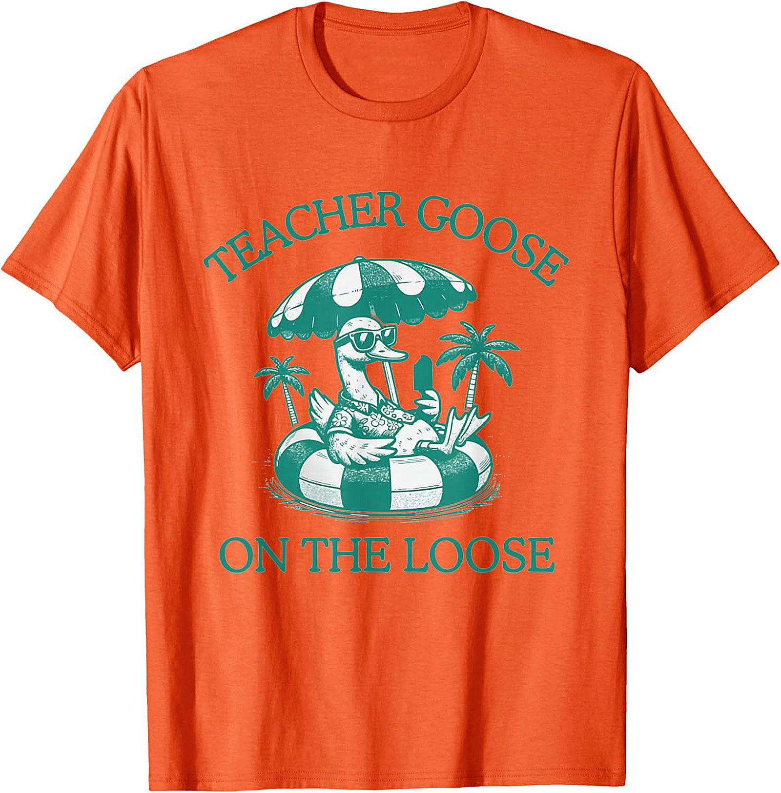 Teacher Goose On The Loose T-Shirt Funny Summer Gift