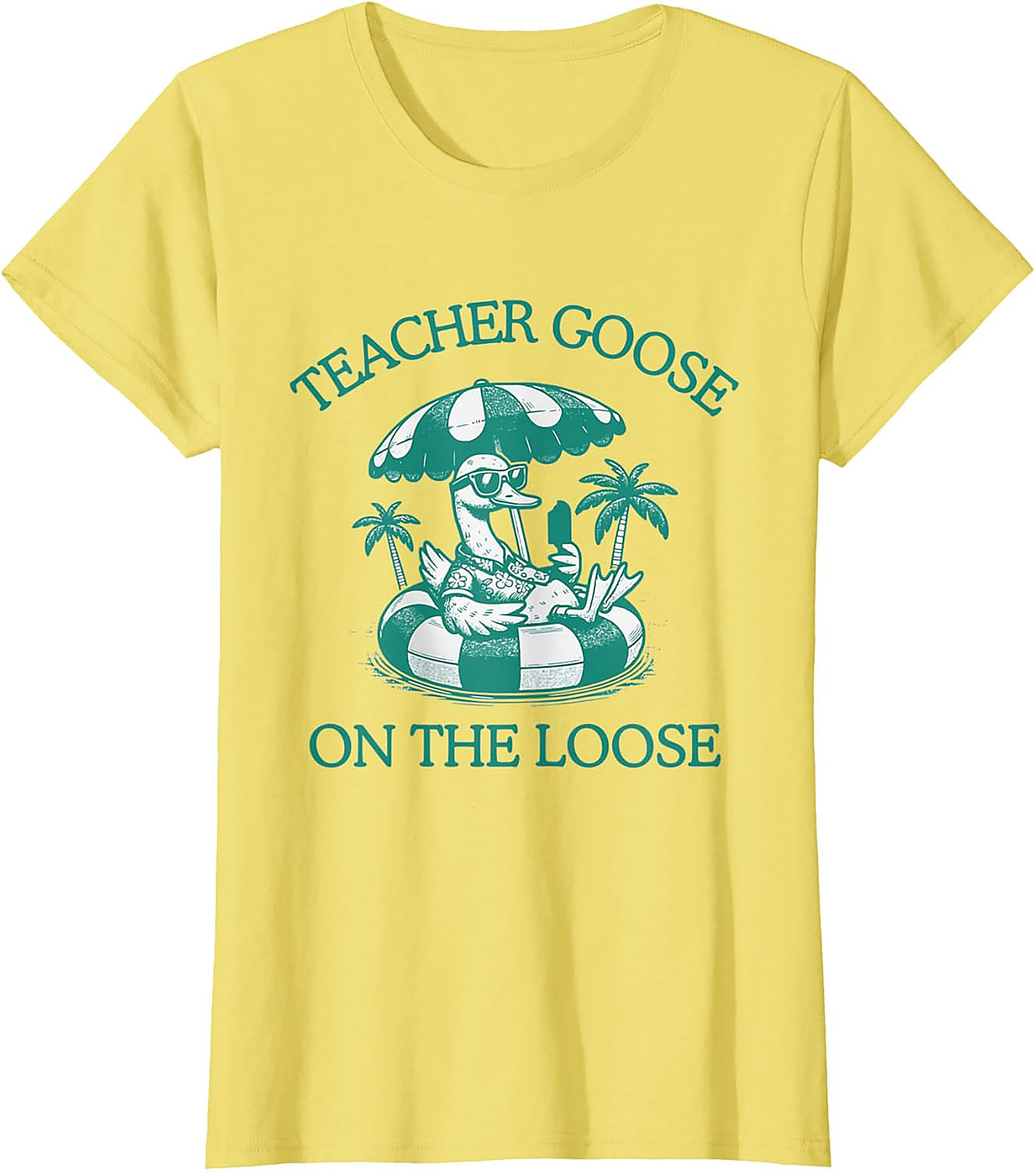 Teacher Goose On The Loose T-Shirt Funny Summer Gift