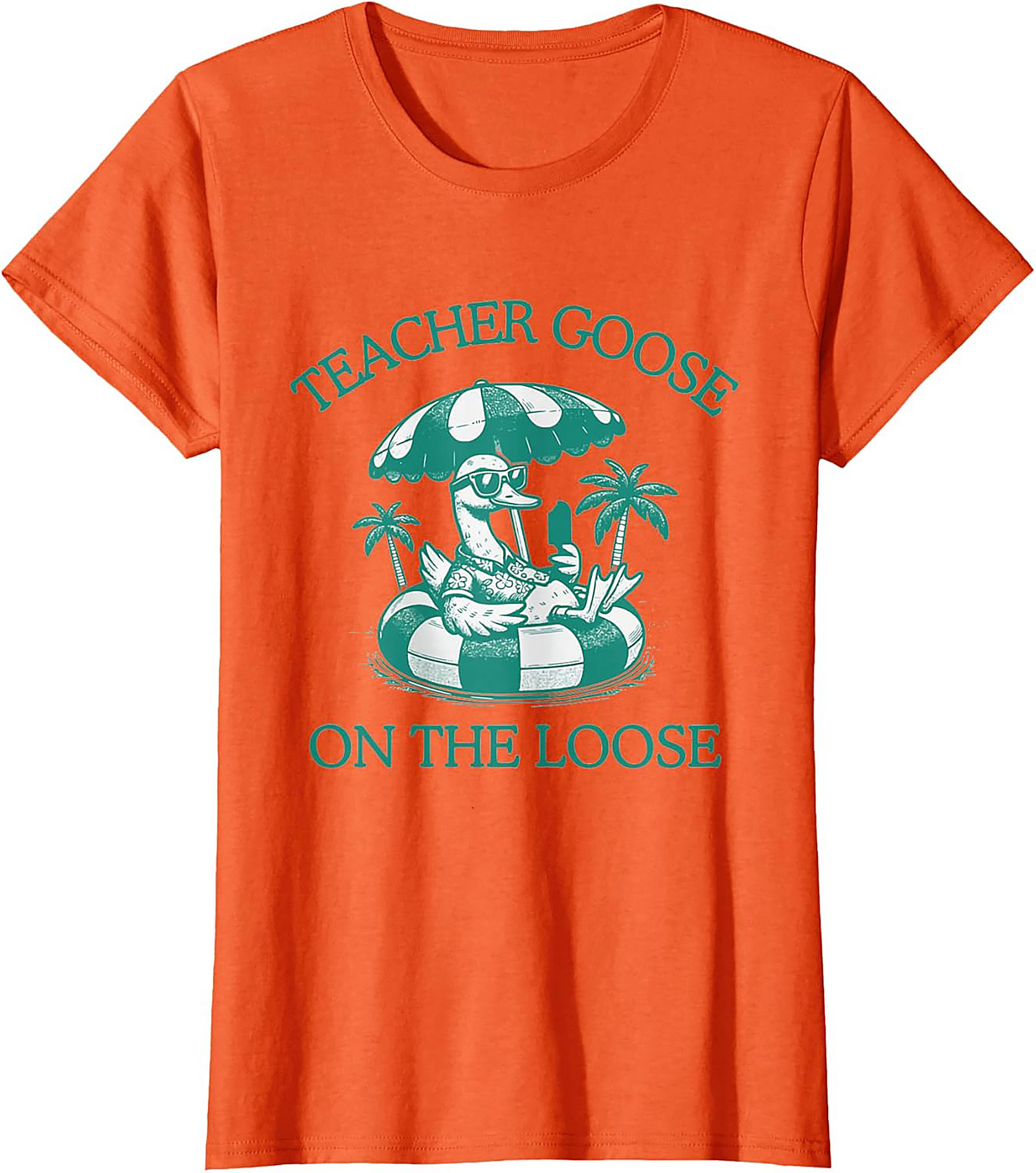 Teacher Goose On The Loose T-Shirt Funny Summer Gift
