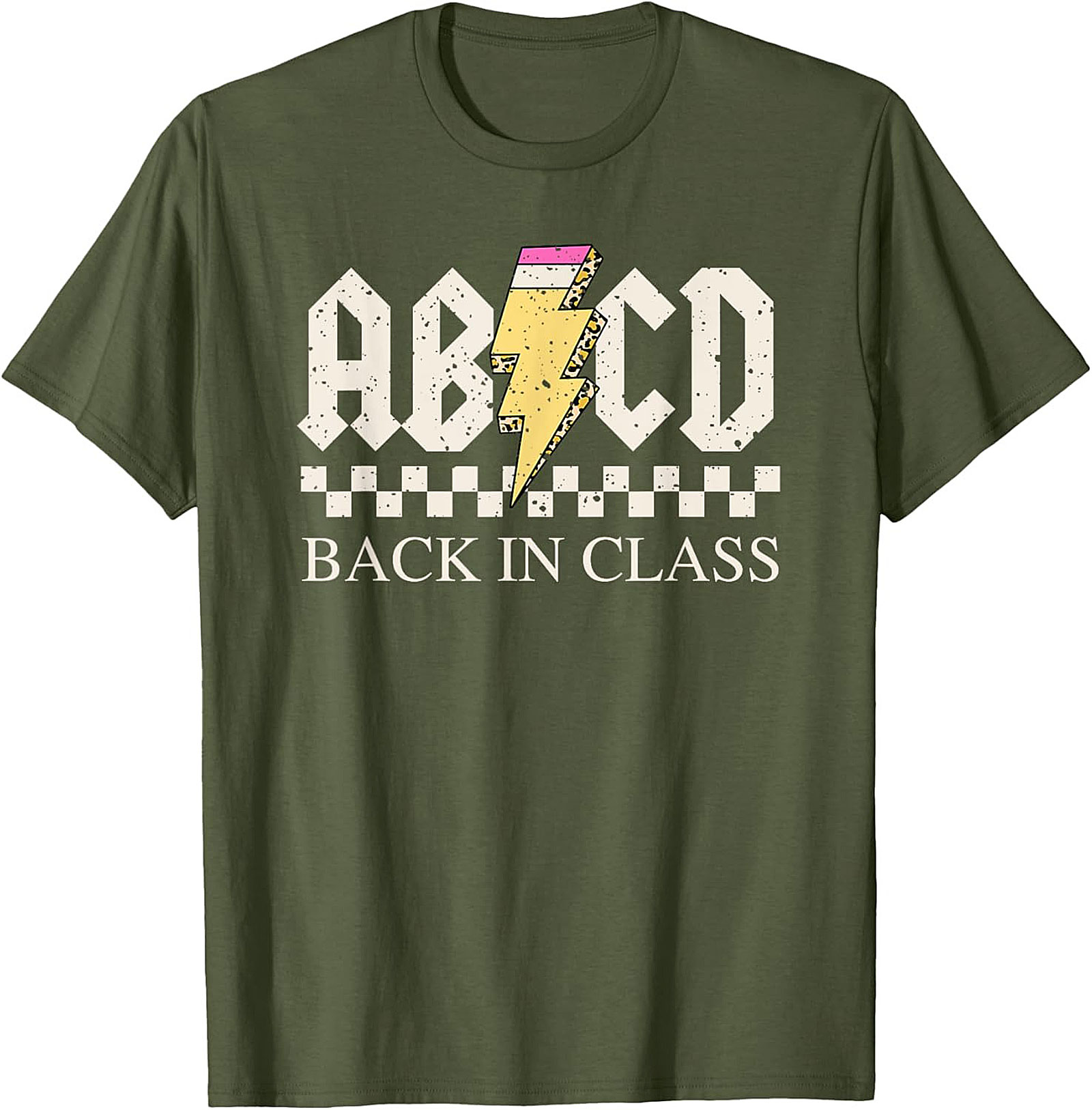 ABCD Back In Class T-shirt | Funny Rock N Roll Teacher Graphic Tee
