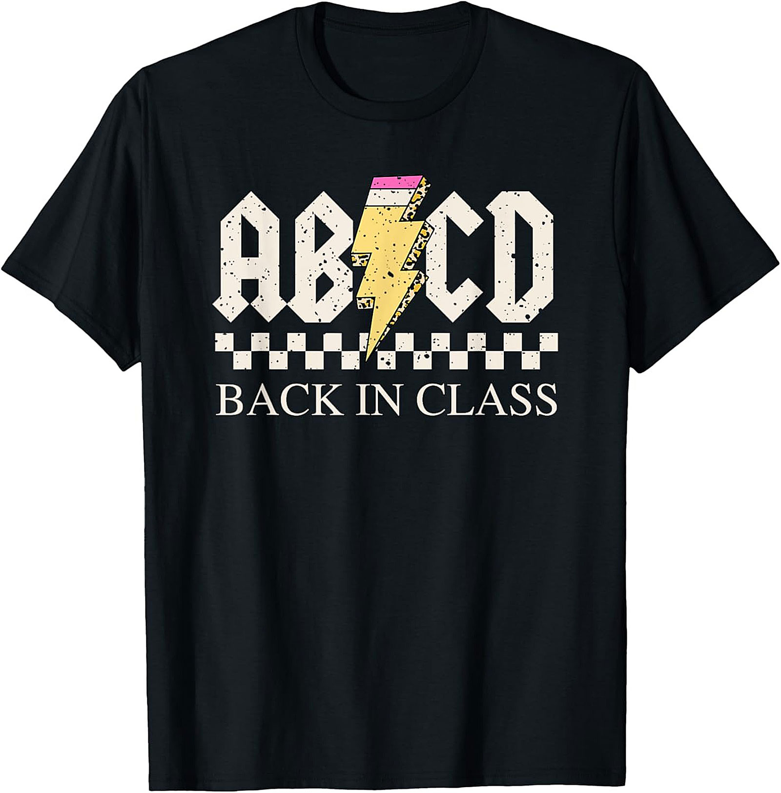 ABCD Back In Class T-shirt | Funny Rock N Roll Teacher Graphic Tee