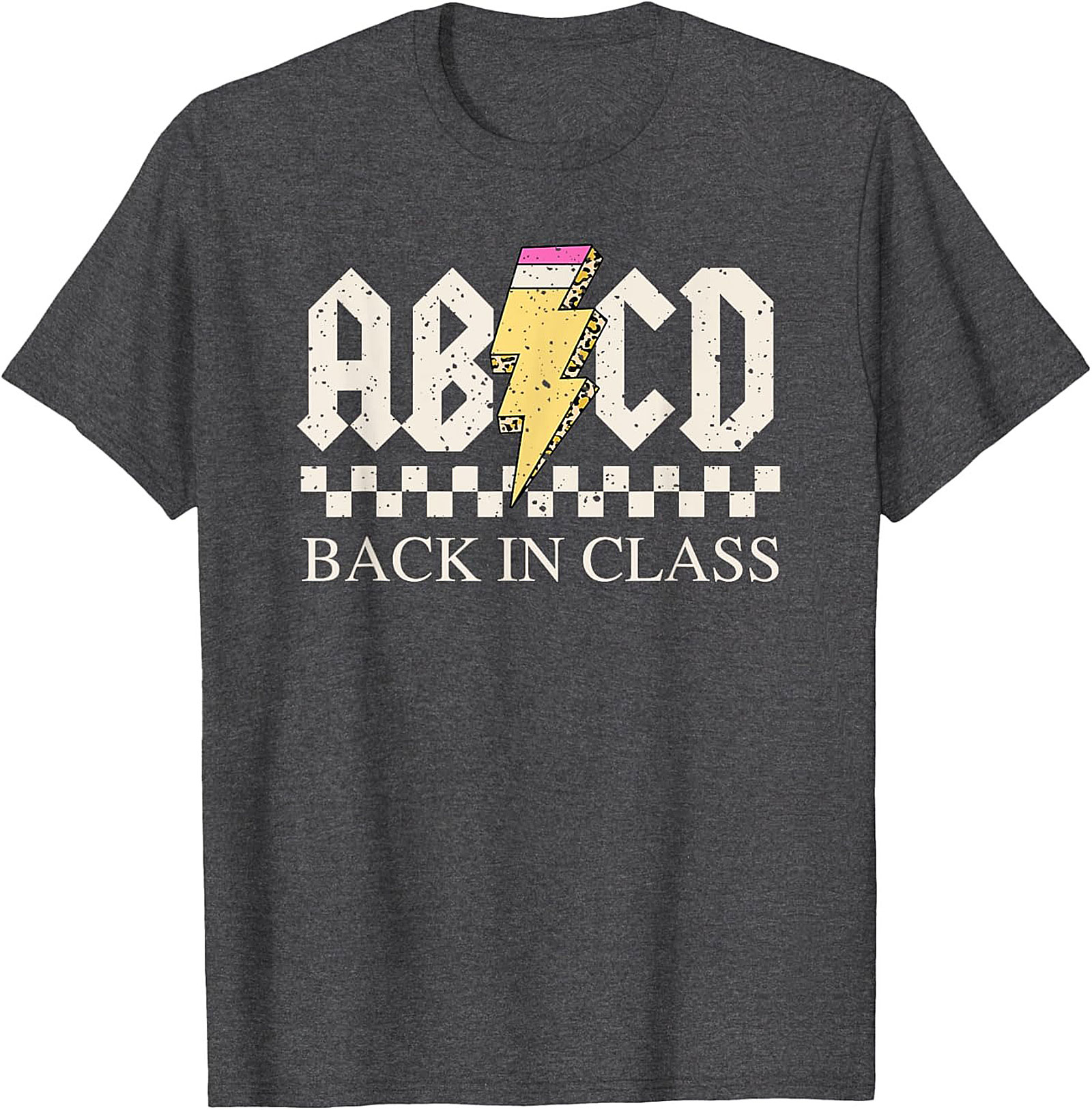 ABCD Back In Class T-shirt | Funny Rock N Roll Teacher Graphic Tee