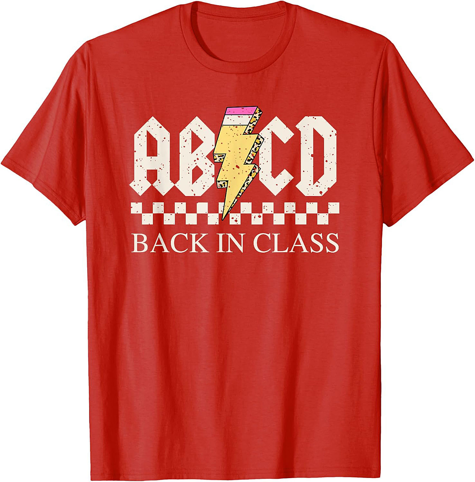 ABCD Back In Class T-shirt | Funny Rock N Roll Teacher Graphic Tee