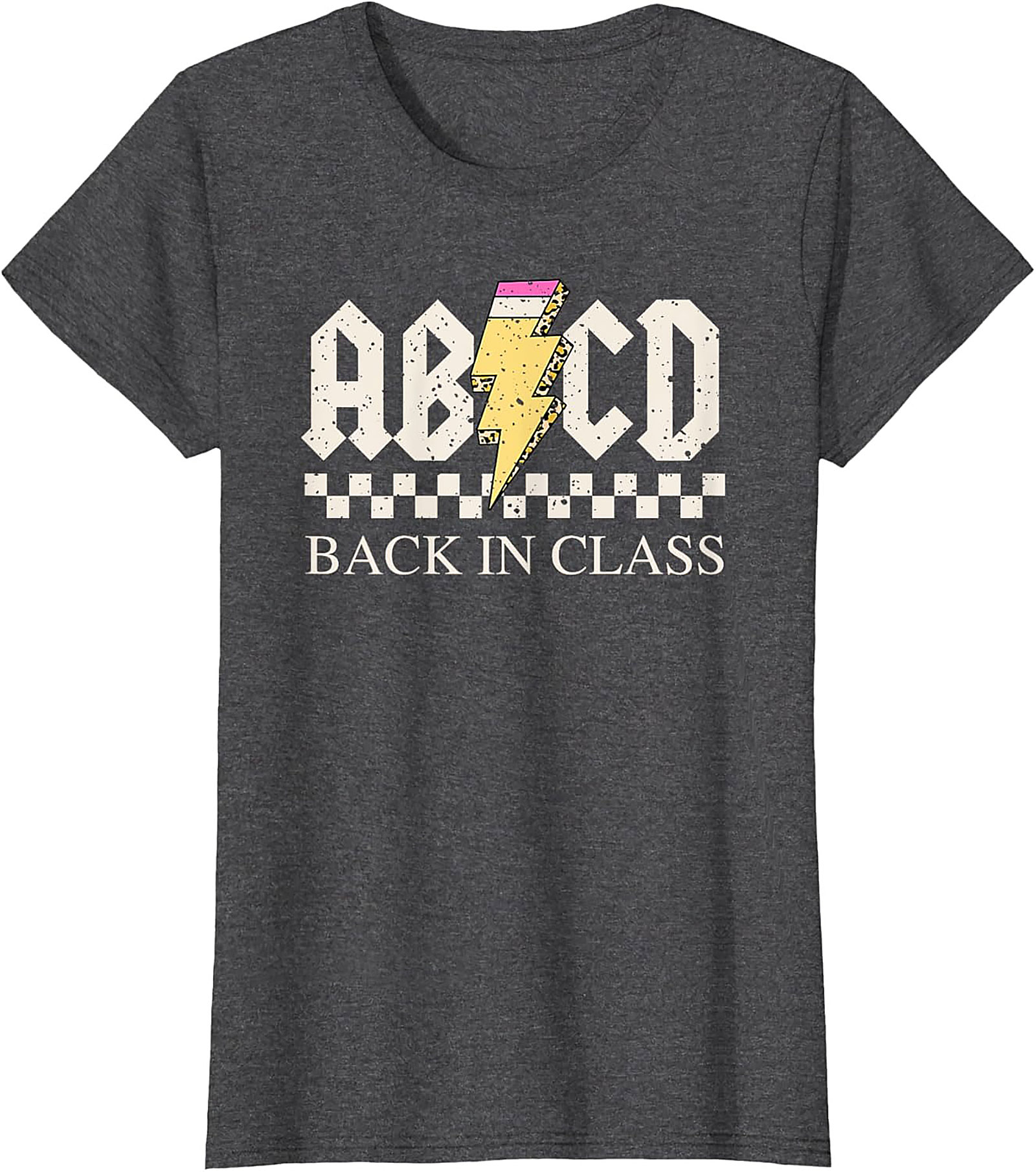 ABCD Back In Class T-shirt | Funny Rock N Roll Teacher Graphic Tee