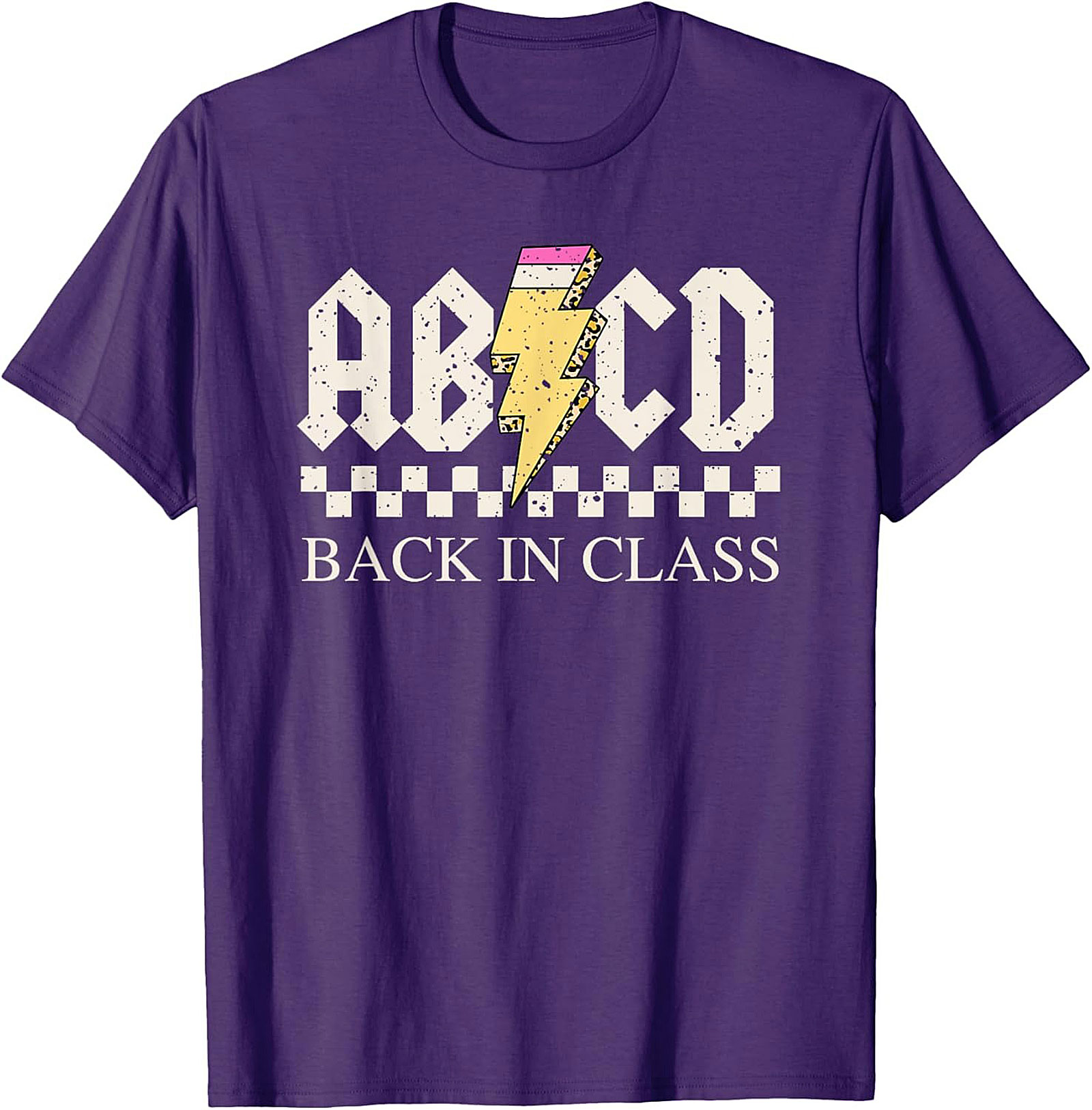ABCD Back In Class T-shirt | Funny Rock N Roll Teacher Graphic Tee