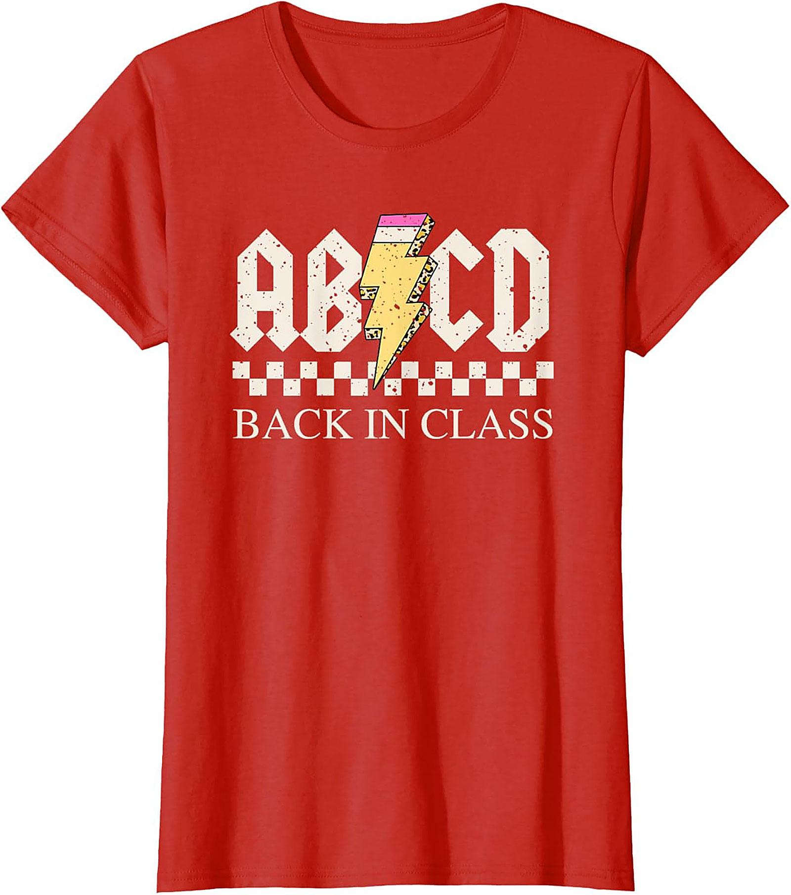 ABCD Back In Class T-shirt | Funny Rock N Roll Teacher Graphic Tee