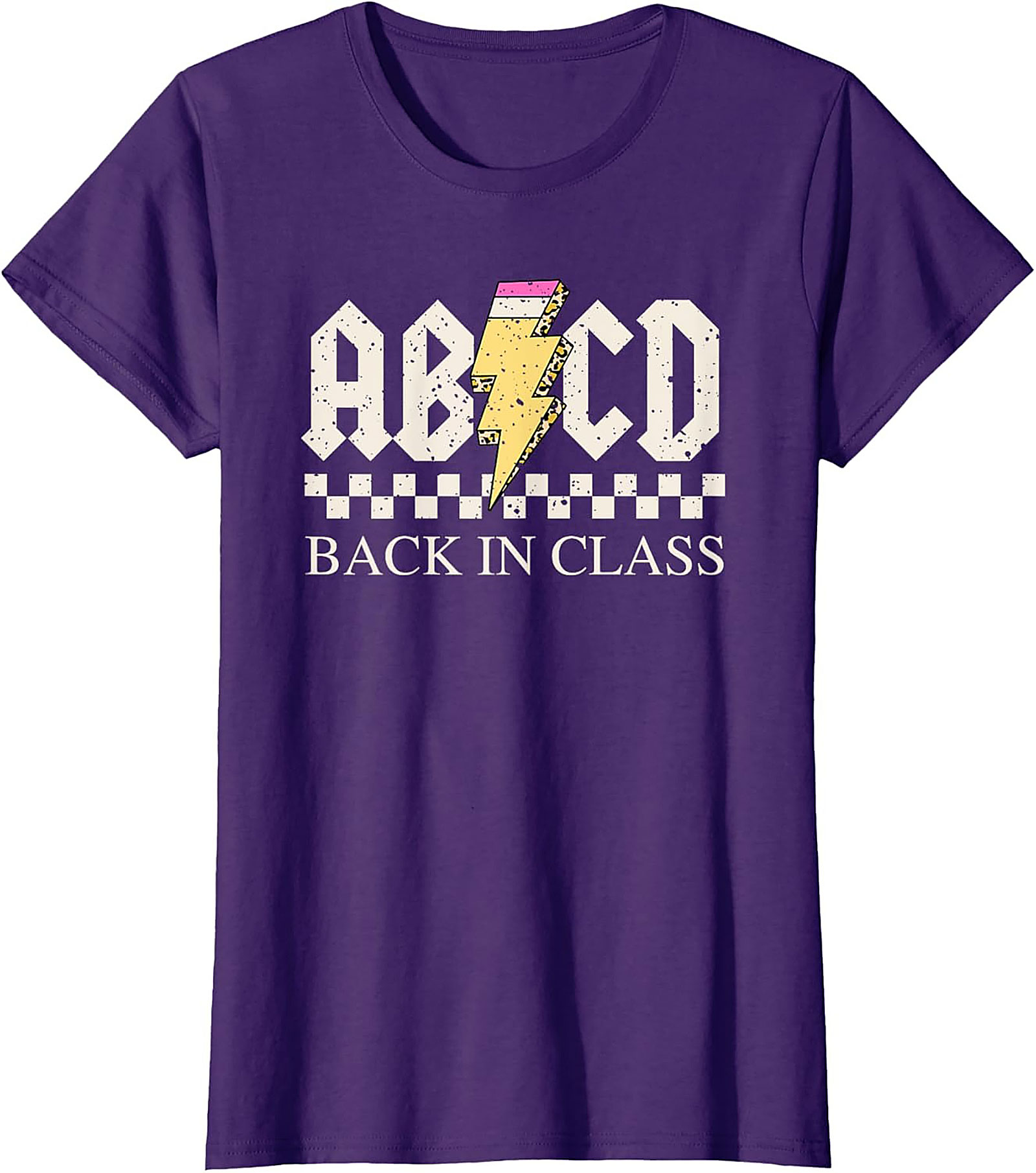 ABCD Back In Class T-shirt | Funny Rock N Roll Teacher Graphic Tee