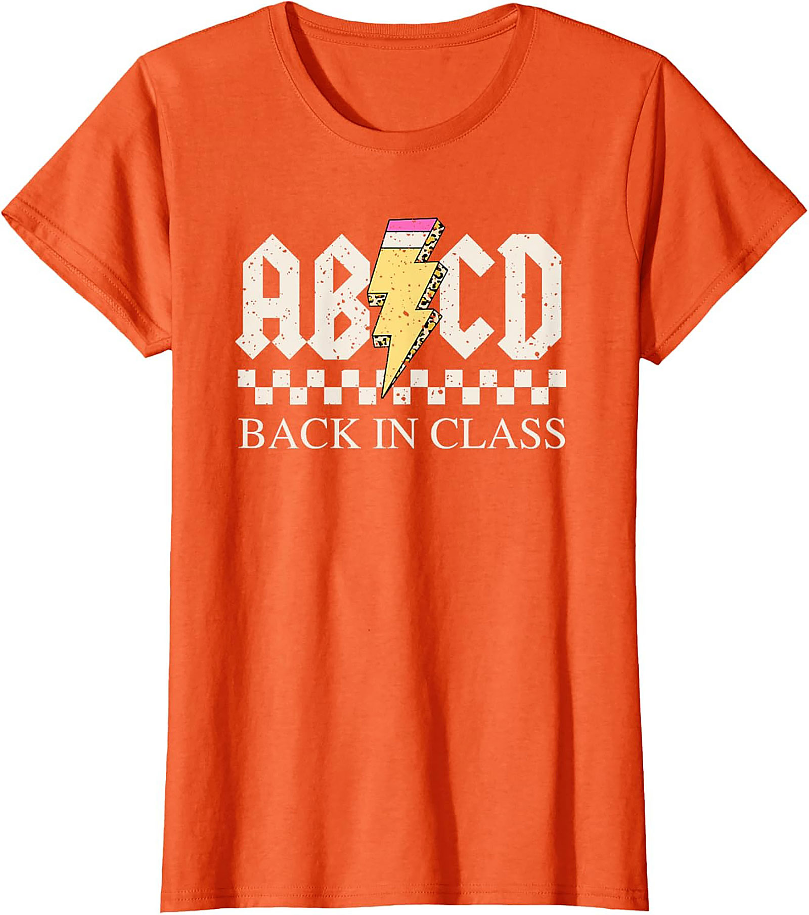 ABCD Back In Class T-shirt | Funny Rock N Roll Teacher Graphic Tee