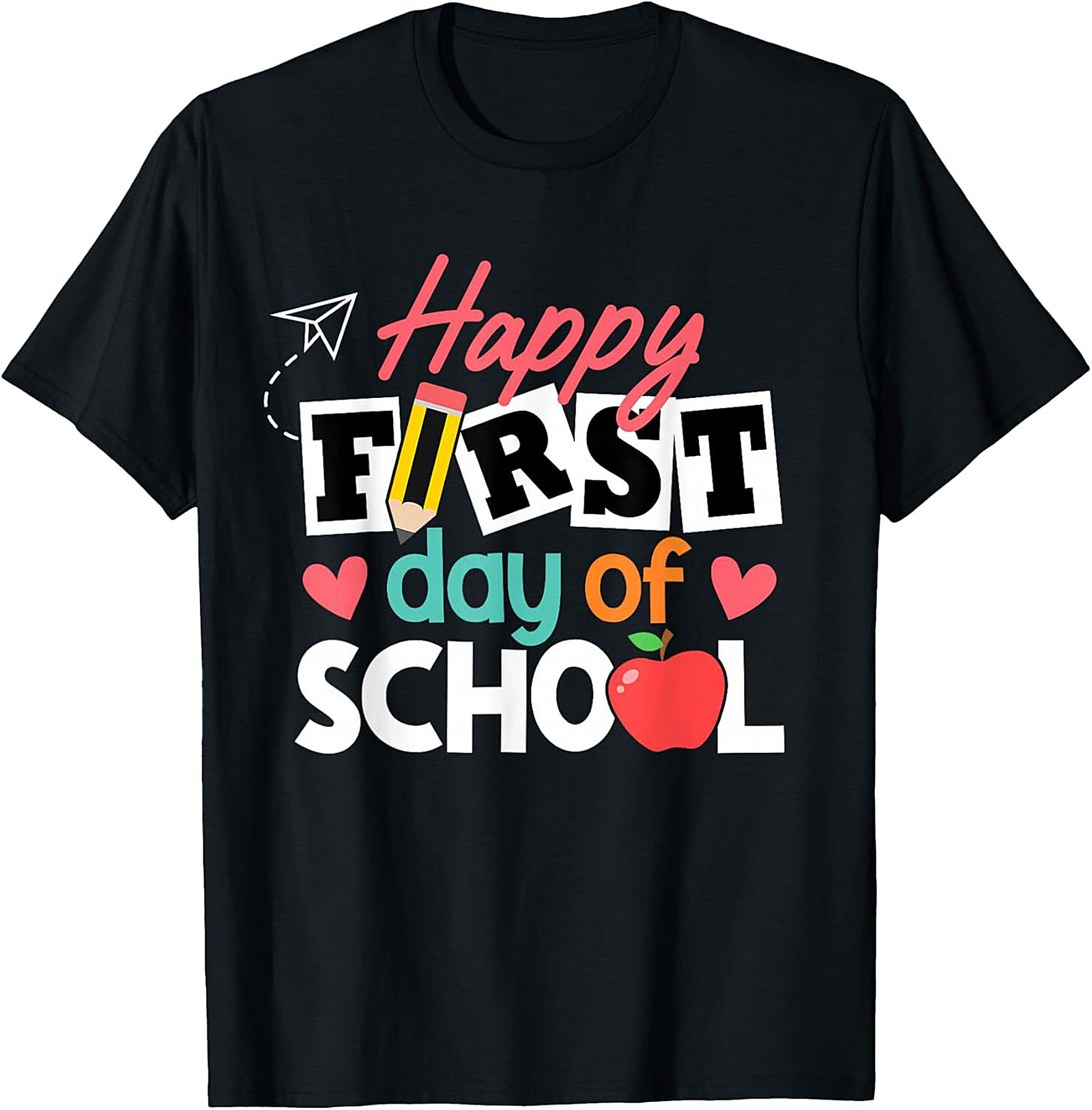 Happy First Day of School T-shirt | Back to School Teacher & Student Unisex Tee