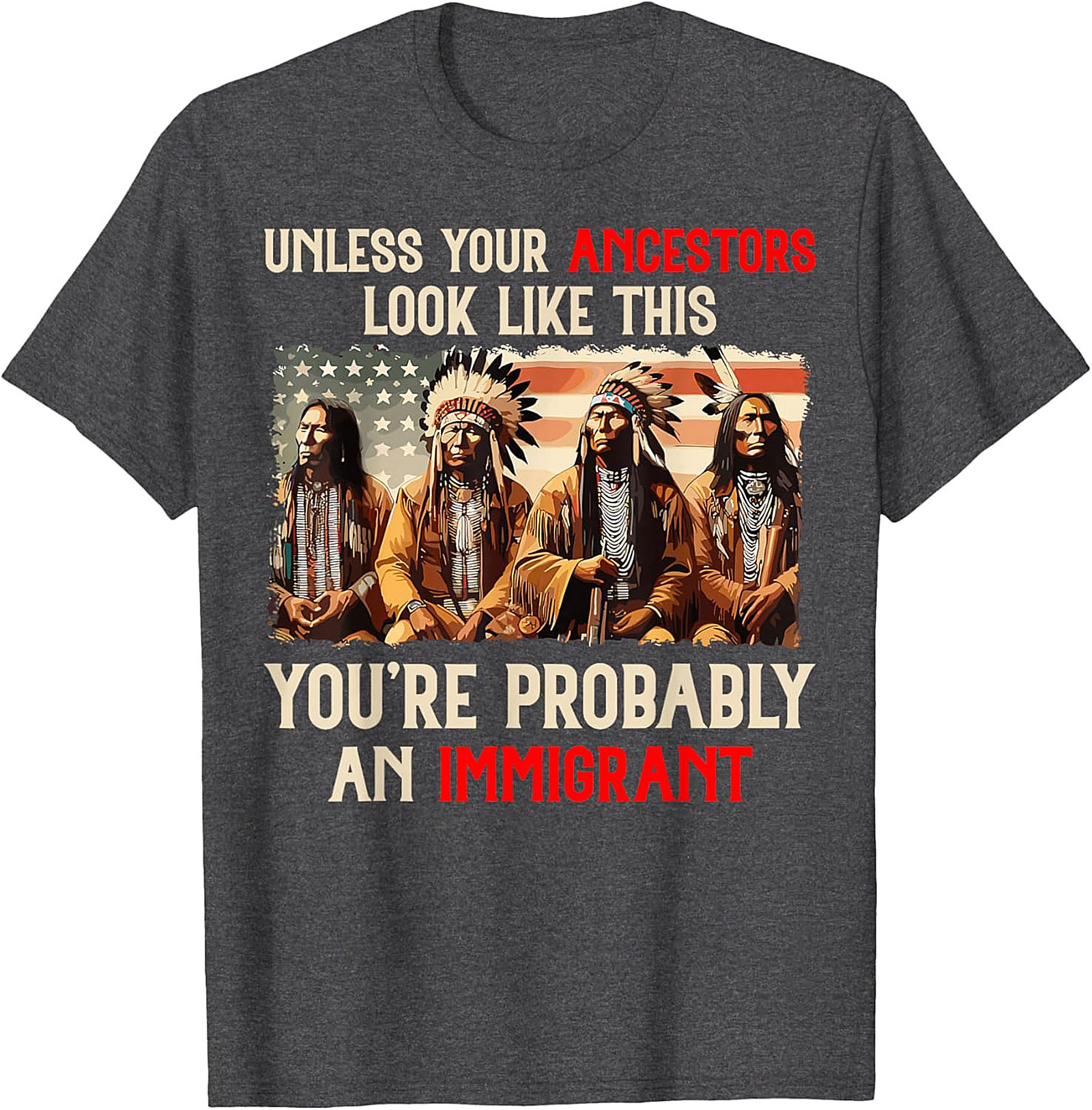 Native American Ancestry T-Shirt Statement Graphic Tee