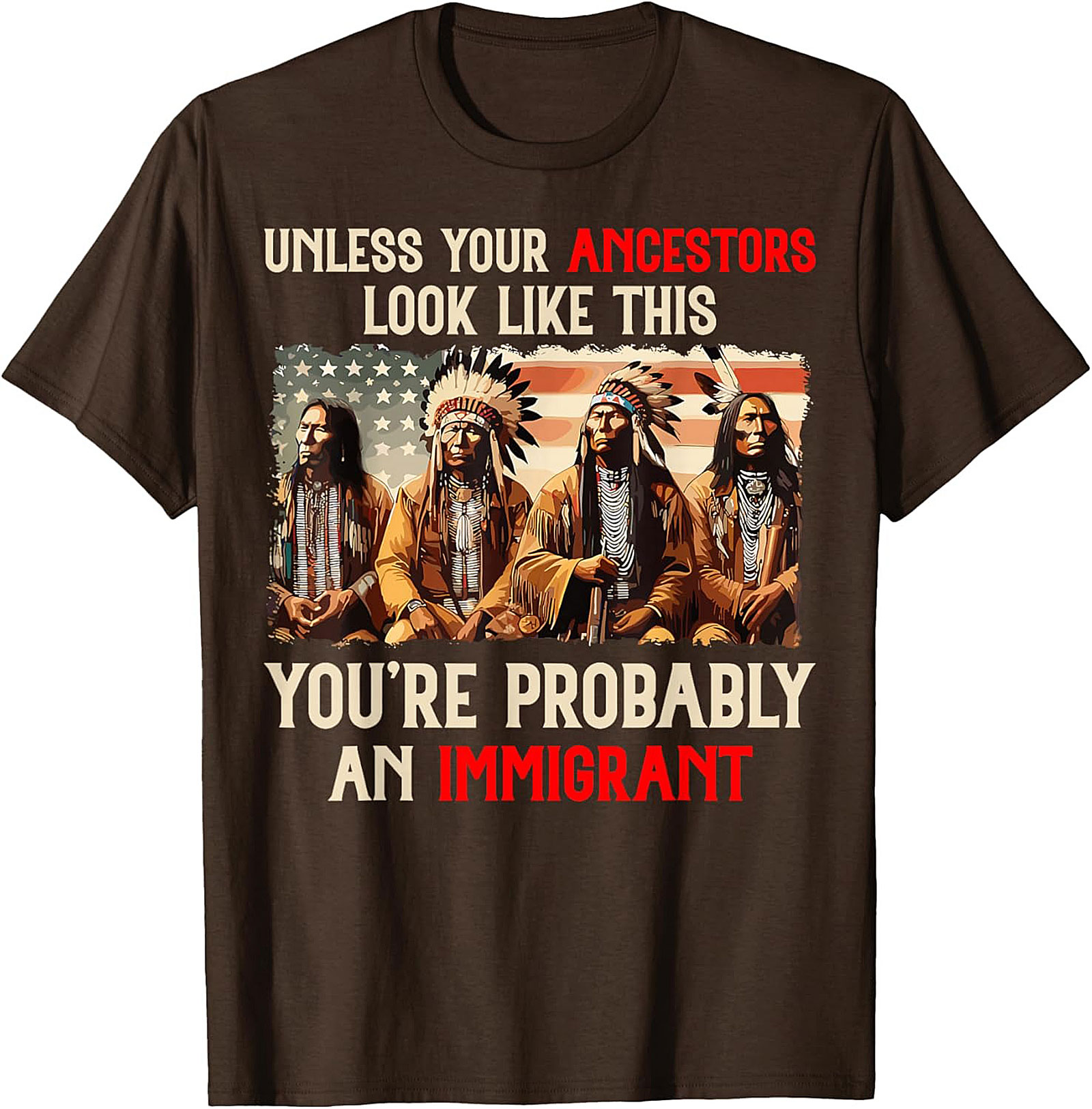 Native American Ancestry T-Shirt Statement Graphic Tee