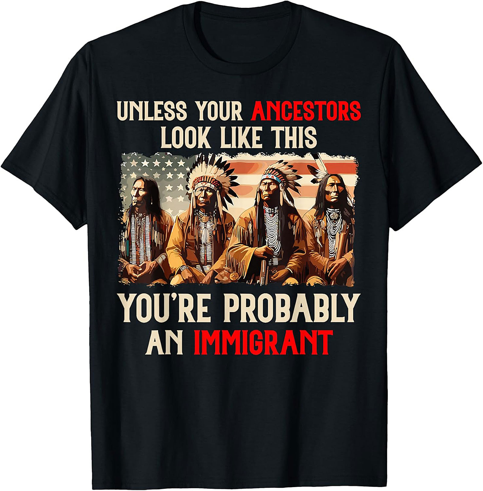 Native American Ancestry T-Shirt Statement Graphic Tee