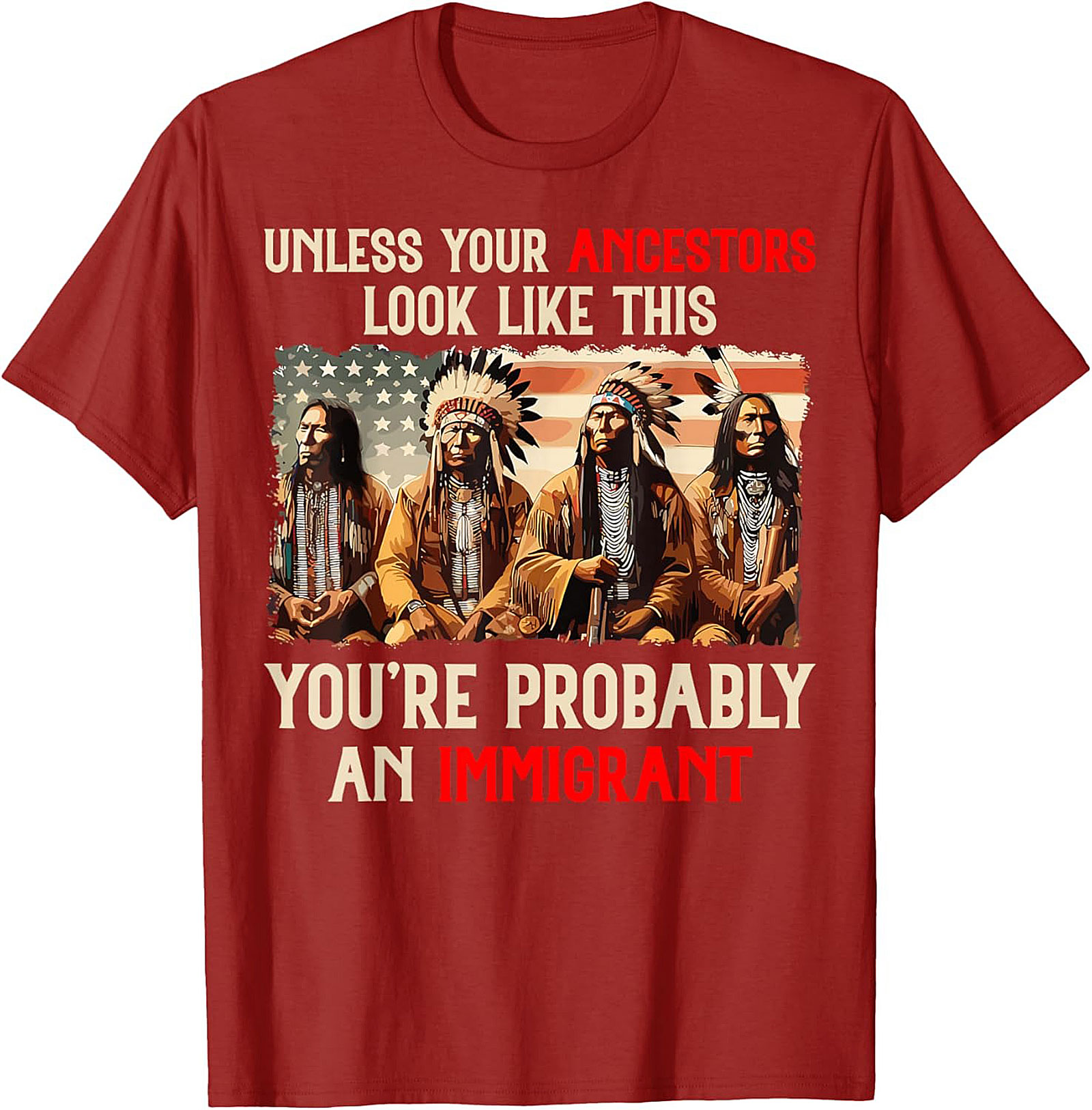 Native American Ancestry T-Shirt Statement Graphic Tee