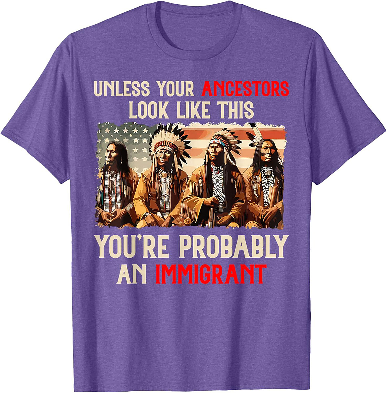 Native American Ancestry T-Shirt Statement Graphic Tee