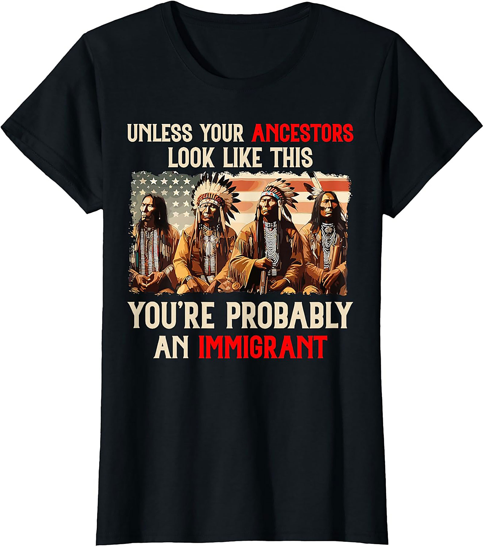 Native American Ancestry T-Shirt Statement Graphic Tee