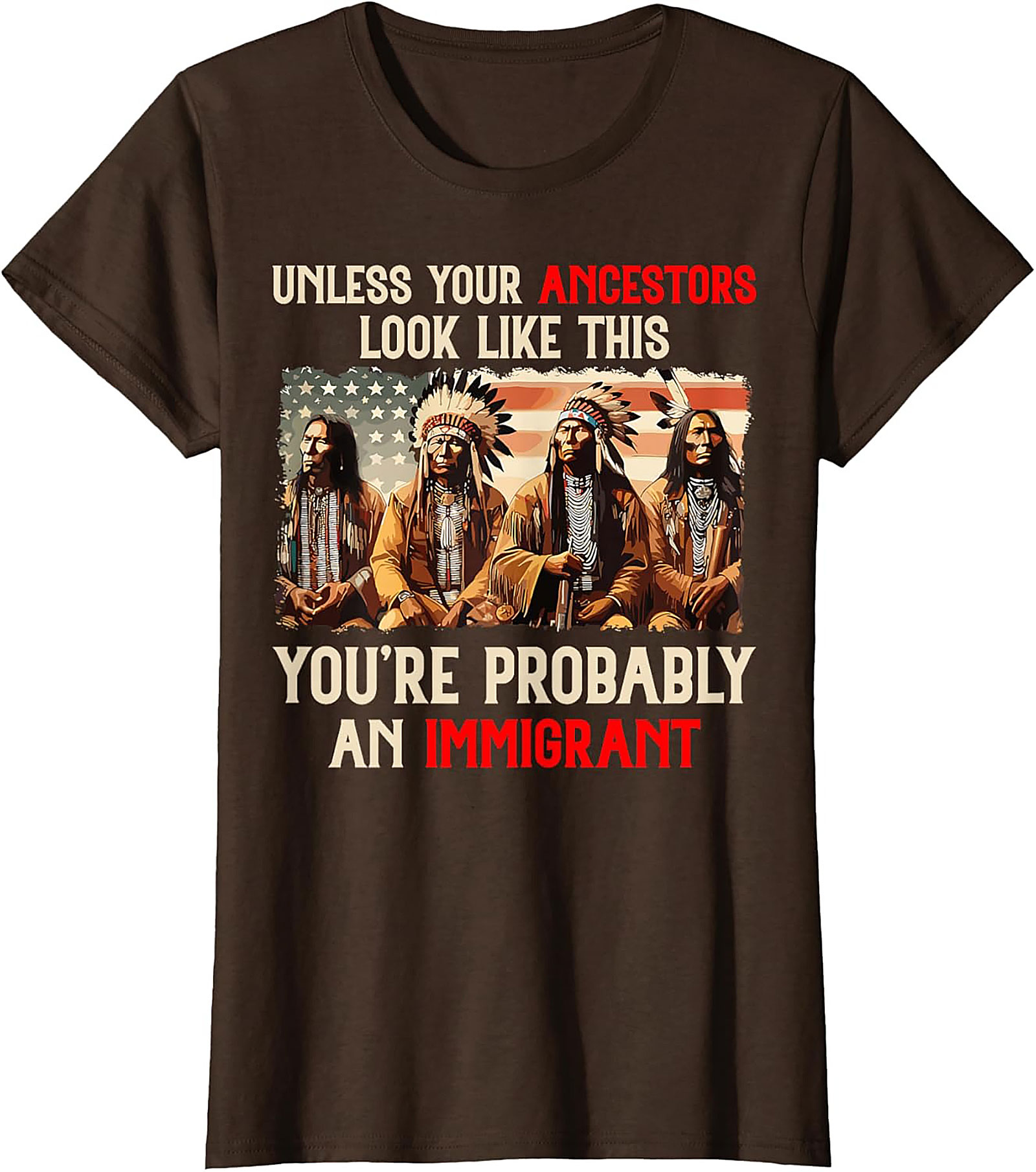 Native American Ancestry T-Shirt Statement Graphic Tee