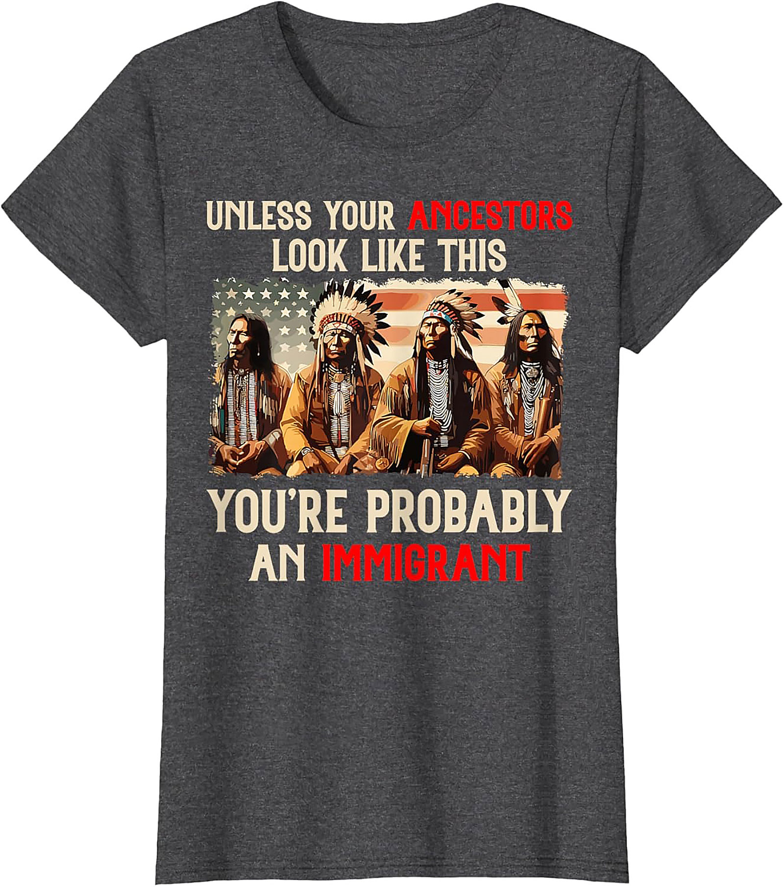 Native American Ancestry T-Shirt Statement Graphic Tee