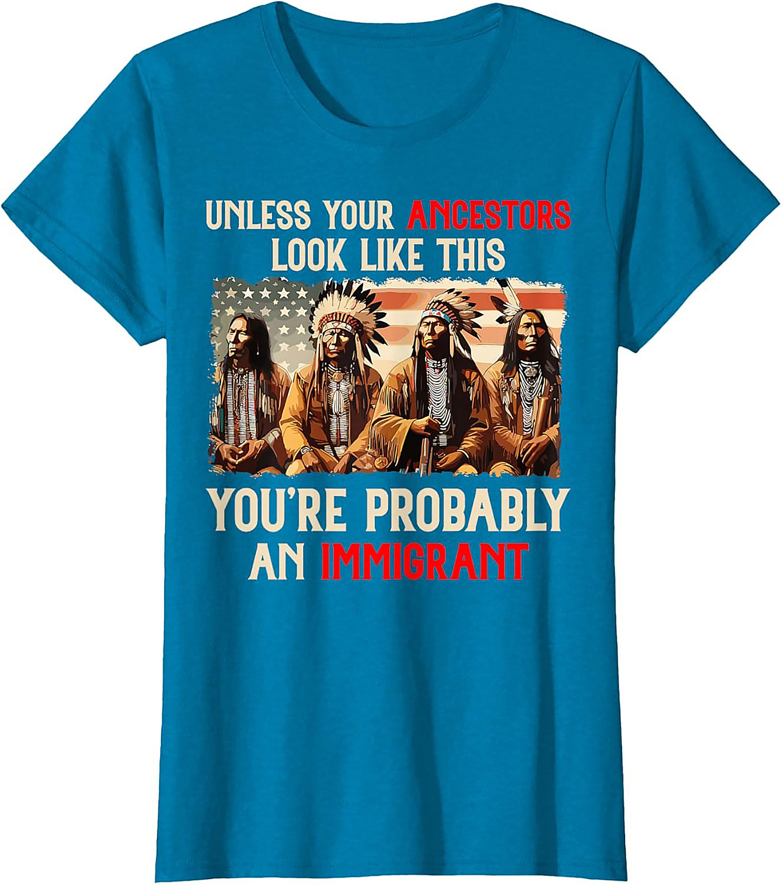 Native American Ancestry T-Shirt Statement Graphic Tee